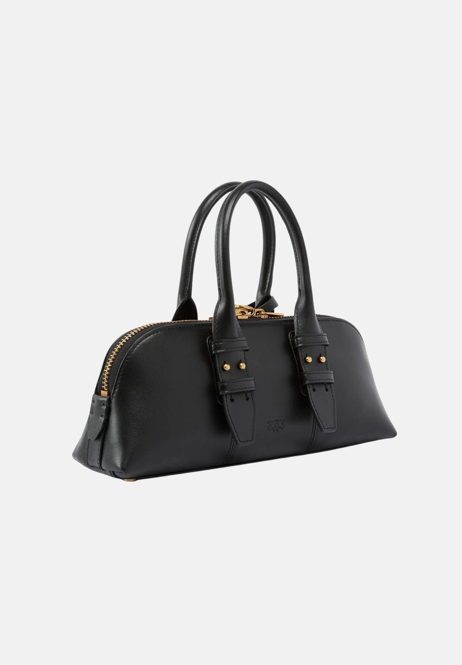 PINKO Borsa LOVE ONE POCKET C Nero-Antique Gold, da donna con chiusura Love Birds 105334A0QO Z99Q PINKO