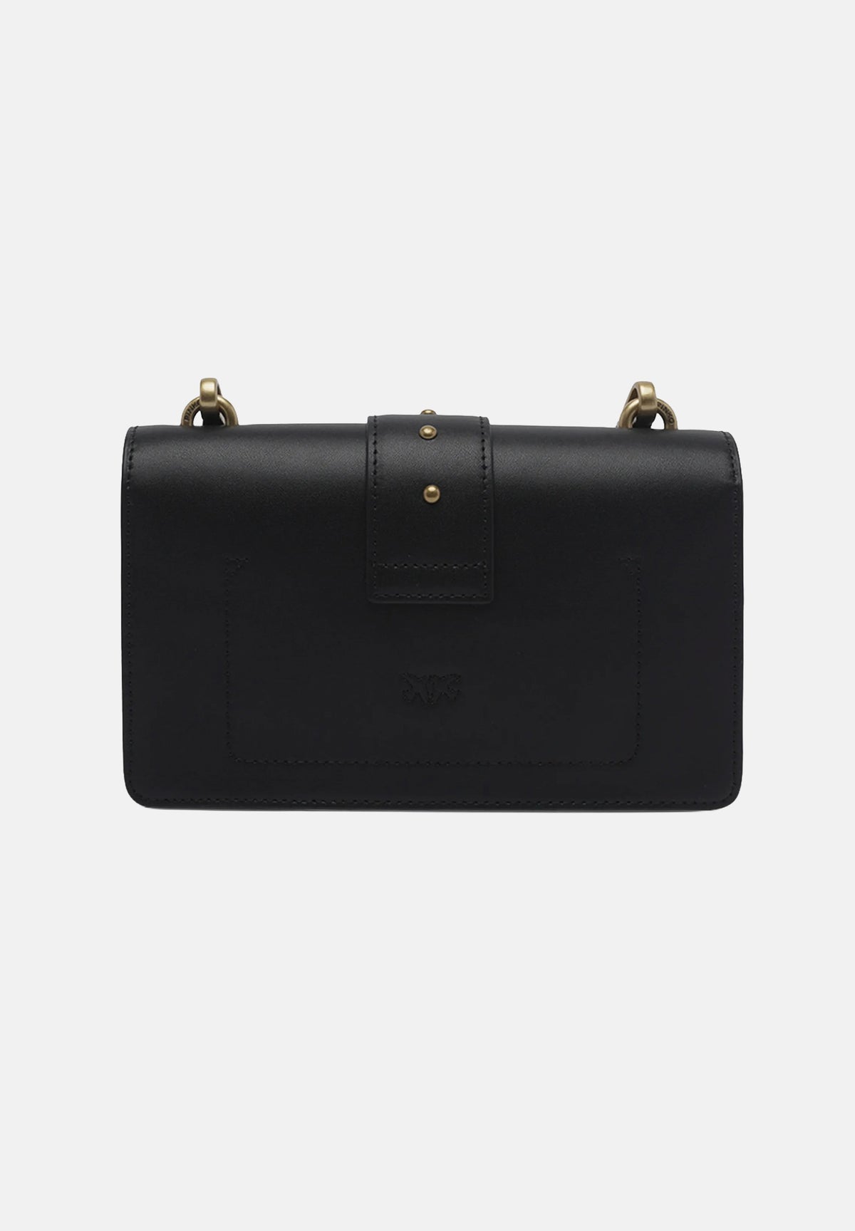 PINKO Borsa Mini LOVE BAG ONE nera da donna con fibbia gioiello Love Birds e tracolla in catena 107071A0F1 Z99Q PINKO