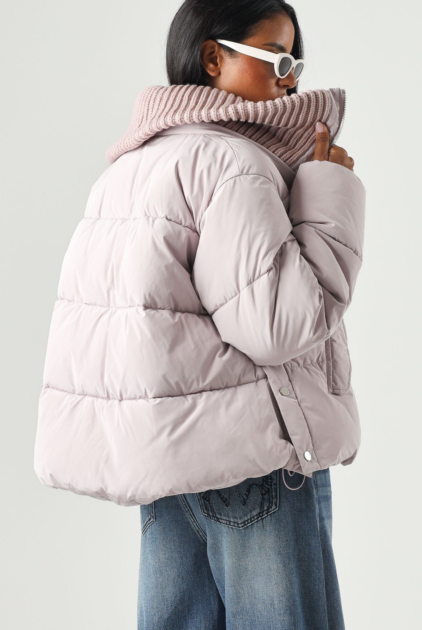 PINKO Giubbotto DIANTHUS viola ghiaccio rosa, da donna con design imbottito 107161A39J O06 PINKO