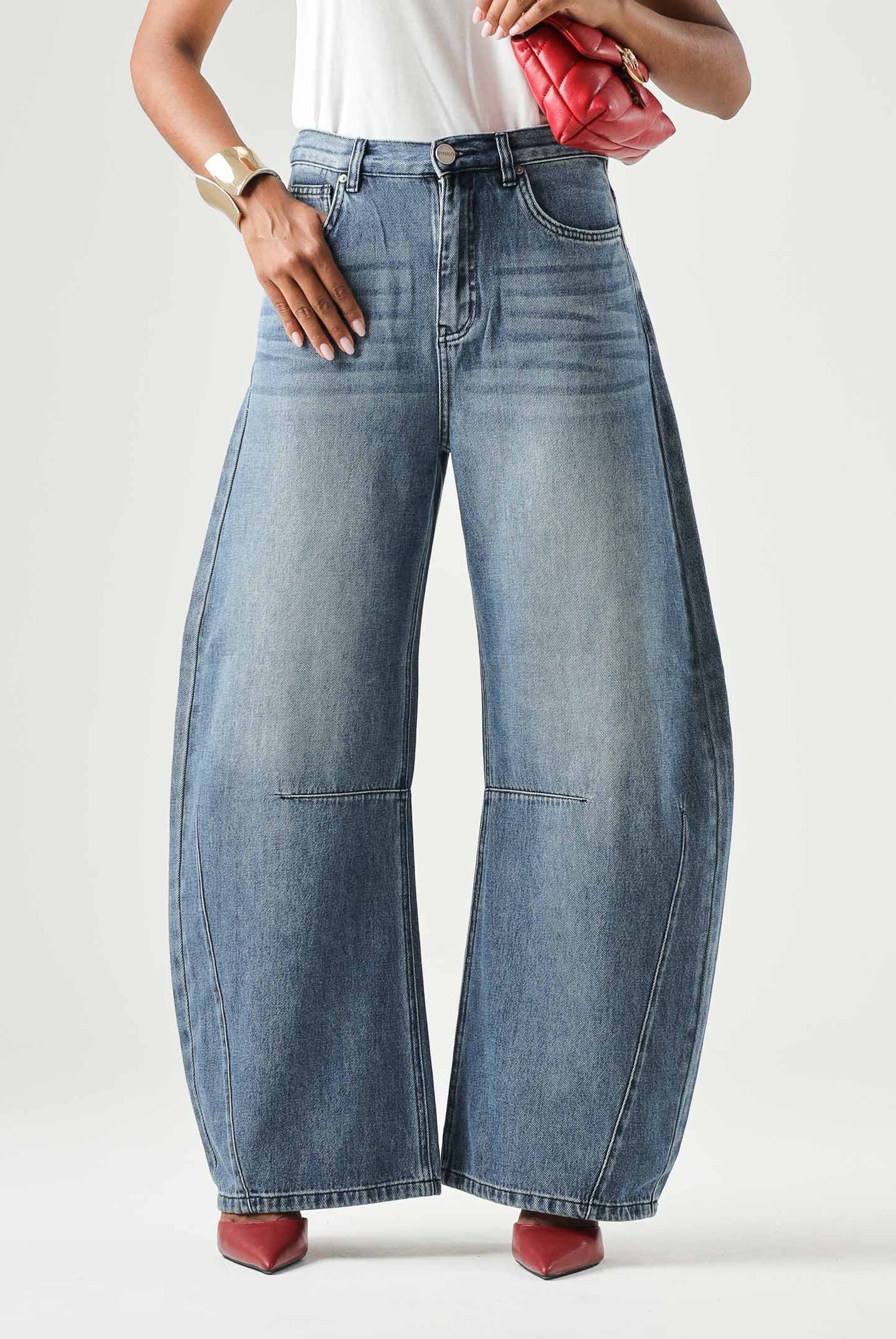 PINKO Jeans EMMA EGG lavaggio Medio blu da donna 107196A3GL PJC PINKO