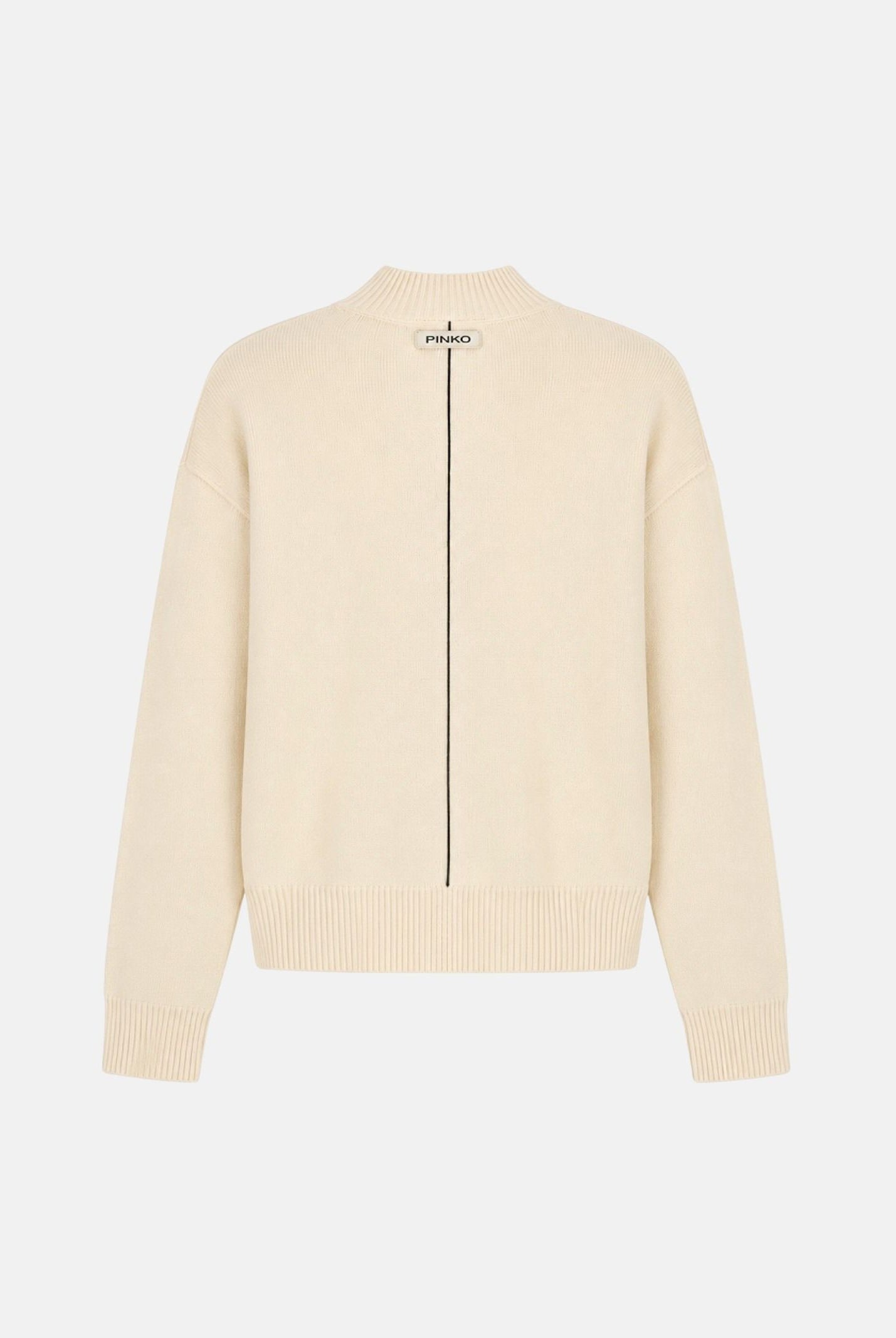 PINKO Maglia SPARTA SWEATER rugiada gelata-beige da donna con lavorazione essenziale 107205A3G1 C15 PINKO