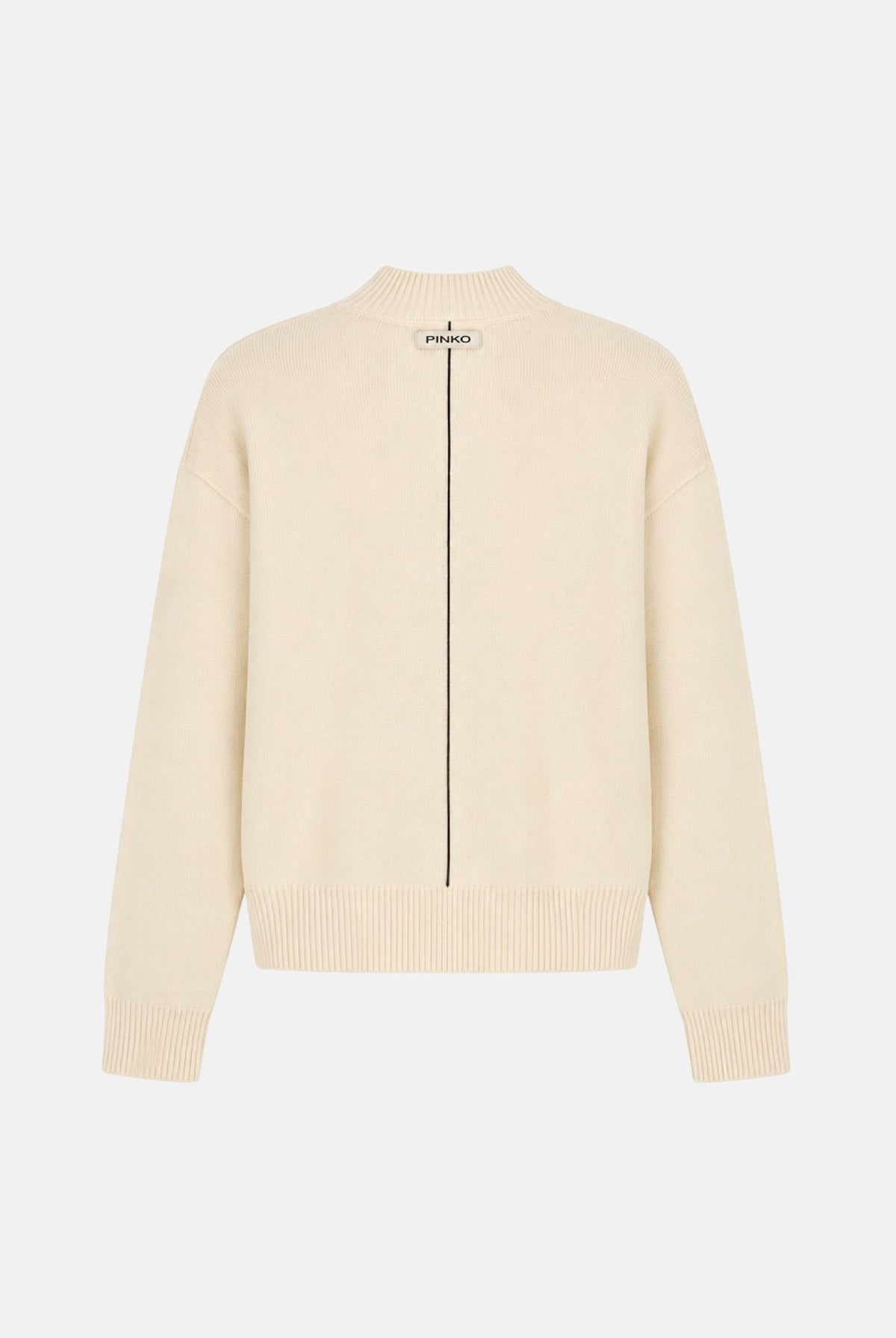 PINKO Maglione girocollo SPARTA SWEATER rugiada gelata-beige da donna con lavorazione essenziale 107205A3G1 C15 PINKO