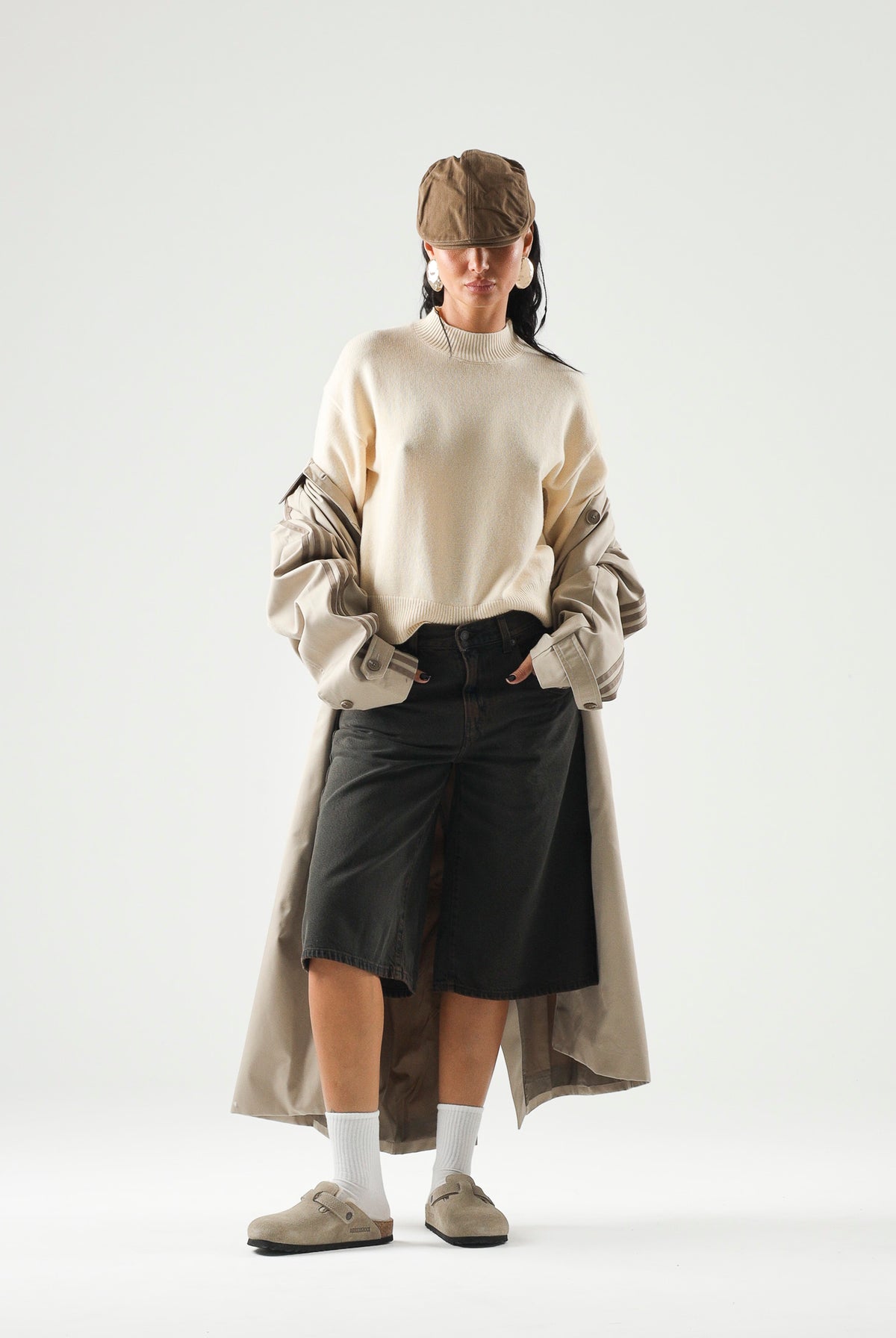 PINKO Maglione girocollo SPARTA SWEATER rugiada gelata-beige da donna con lavorazione essenziale 107205A3G1 C15 PINKO