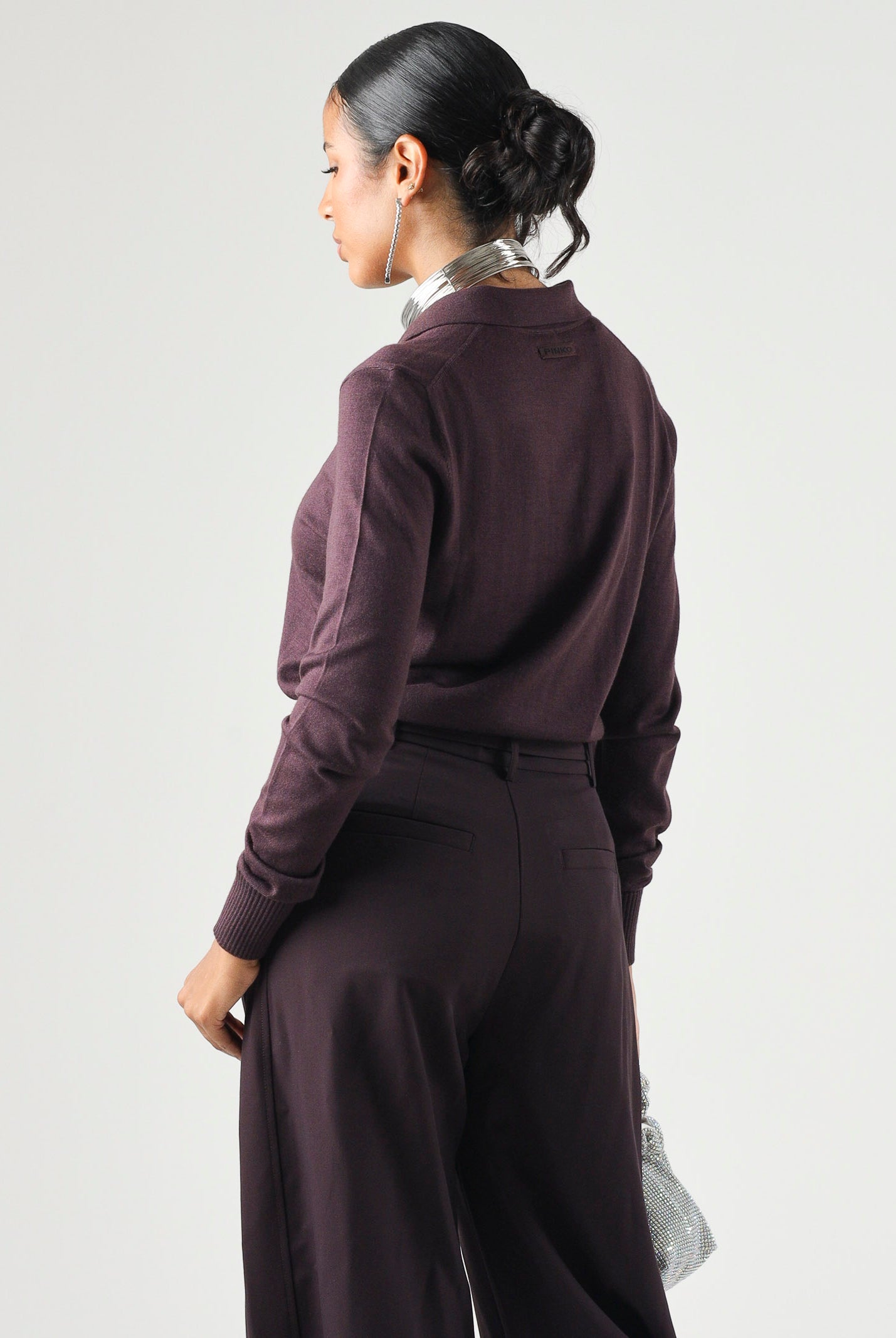 PINKO Maglia polo POLO VADUS viola prugna da donna 107249A3FY W63 PINKO