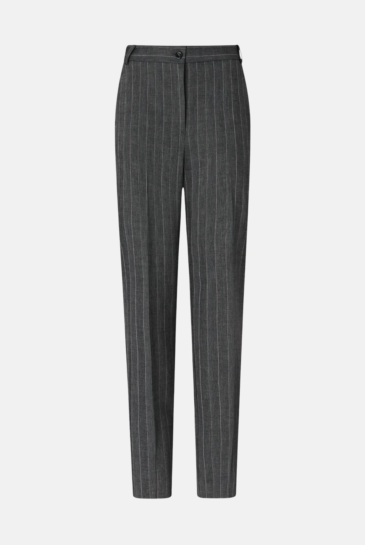 PINKO Pantaloni PLEIONE in misto lana multigrigio da donna con fantasia a piega <BR/> 107264A3FF IN4 PINKO