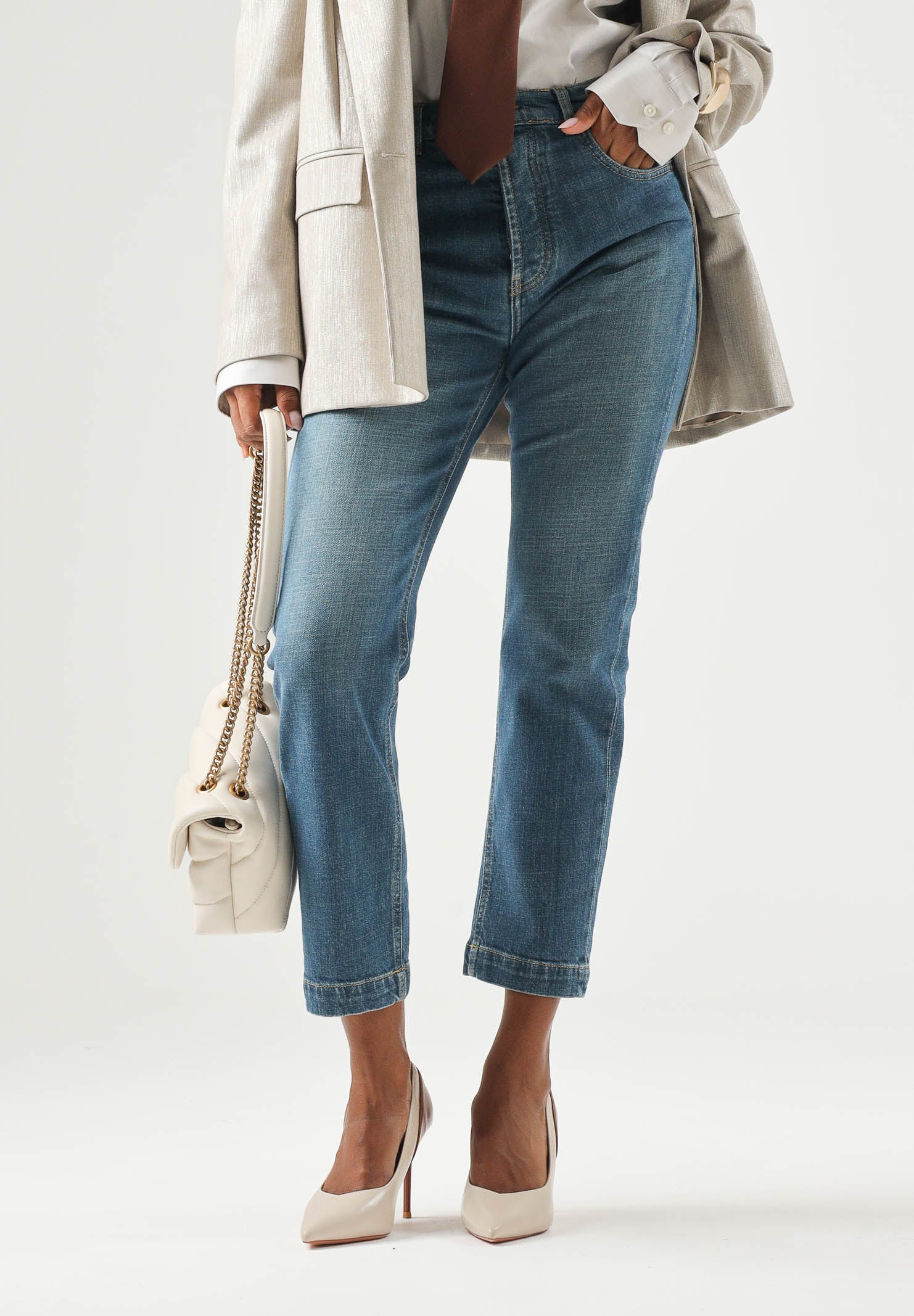 PINKO Jeans SUE Lavaggio Medio blu da donna con effetto sfumato 107385A3KA PJD PINKO