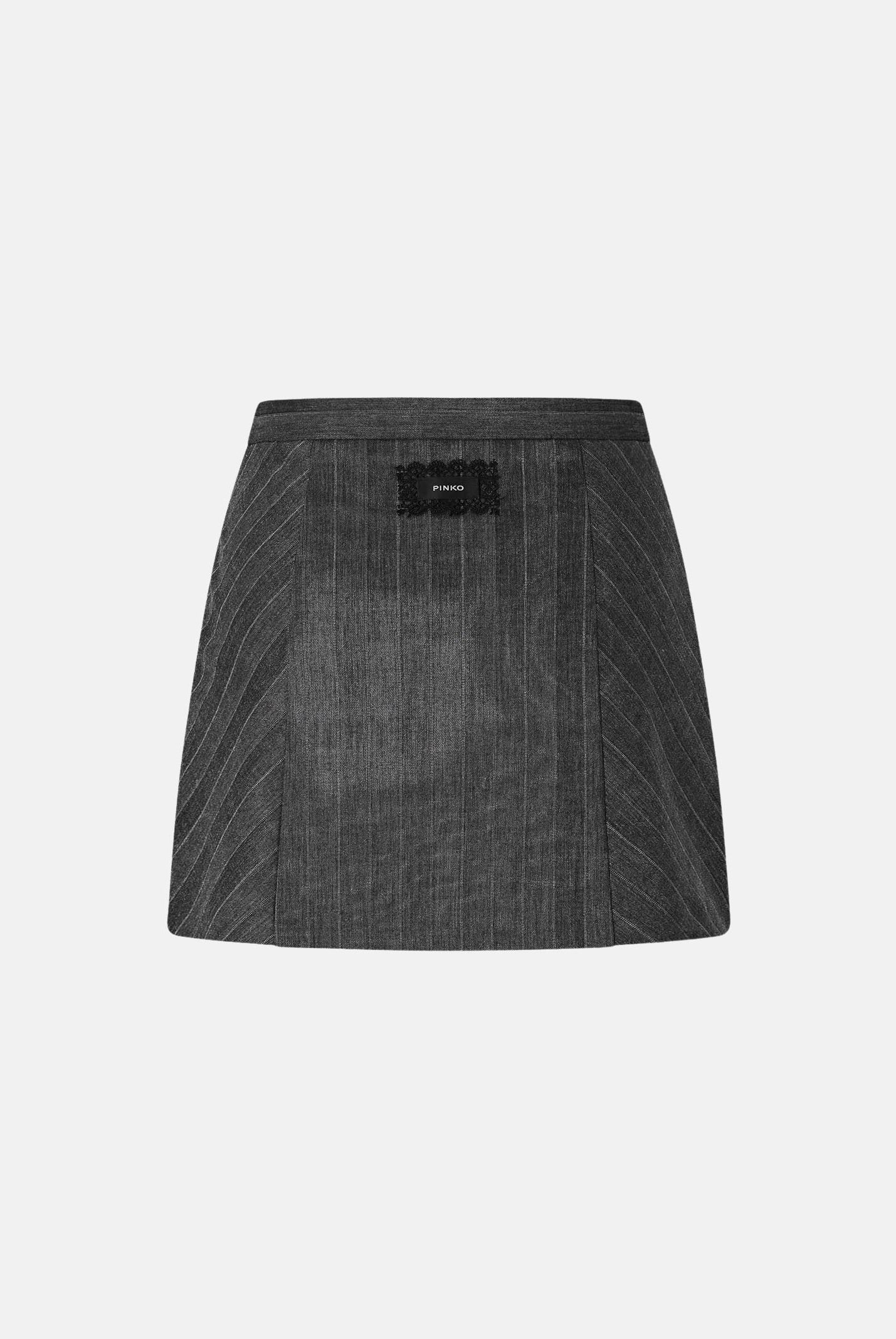 PINKO Gonna GIUNCO SKIRT Multicolor Grey-Pink, grigio e rosa, donna. 107416A3FF IN4 PINKO