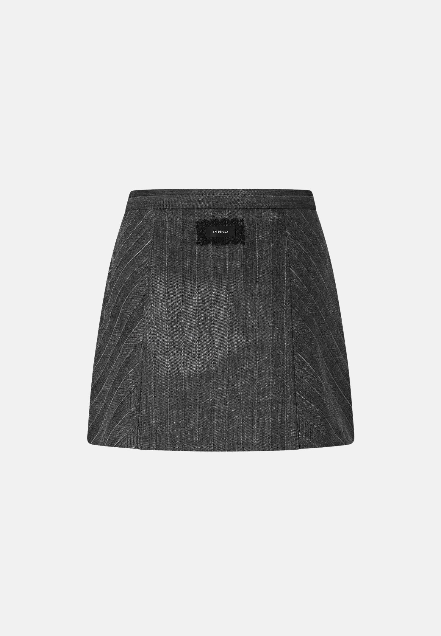 PINKO Gonna GIUNCO SKIRT Multicolor Grey-Pink, grigio e rosa, donna. 107416A3FF IN4 PINKO