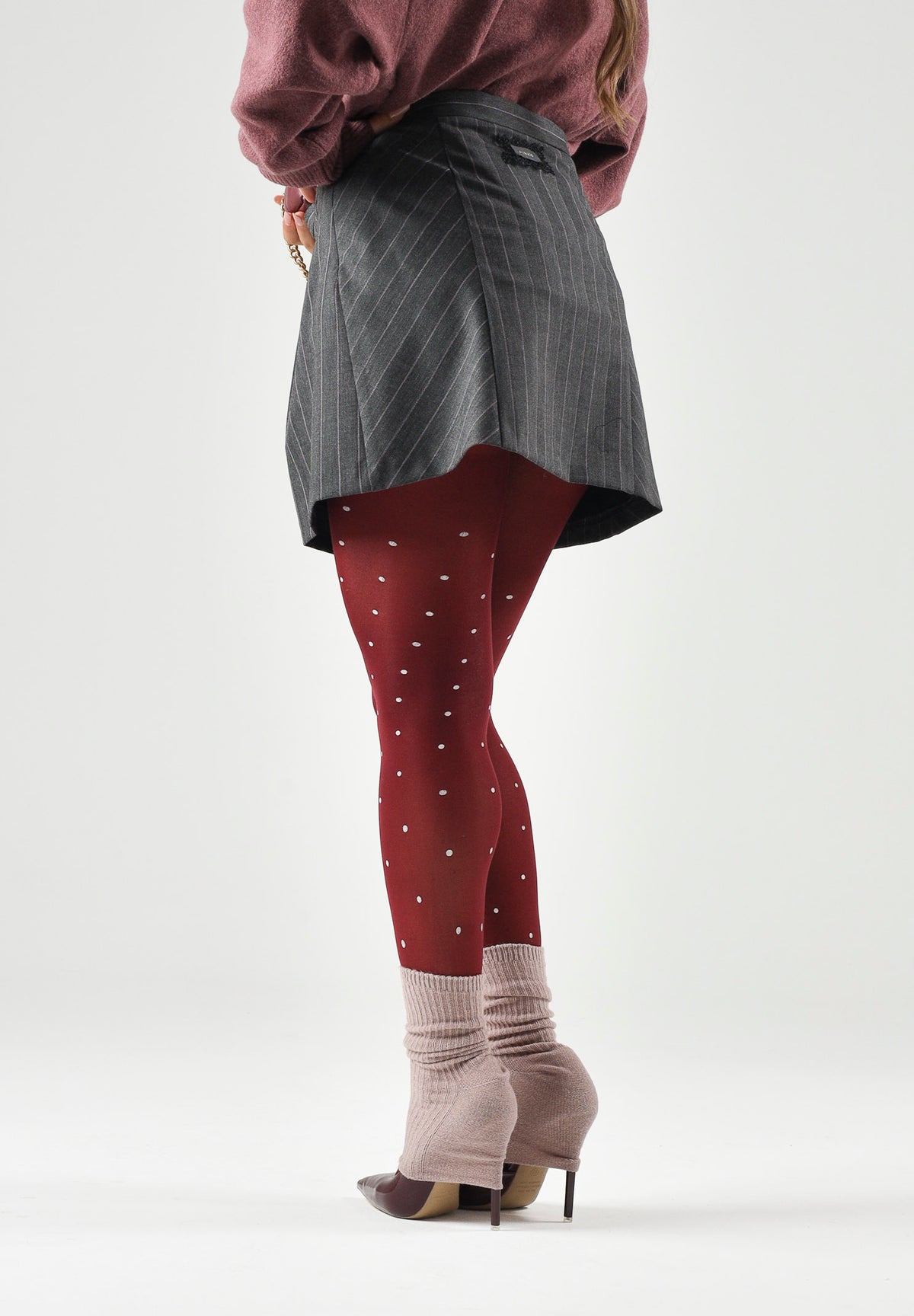 PINKO Gonna GIUNCO SKIRT Multicolor Grey-Pink, grigio e rosa, donna. 107416A3FF IN4 PINKO