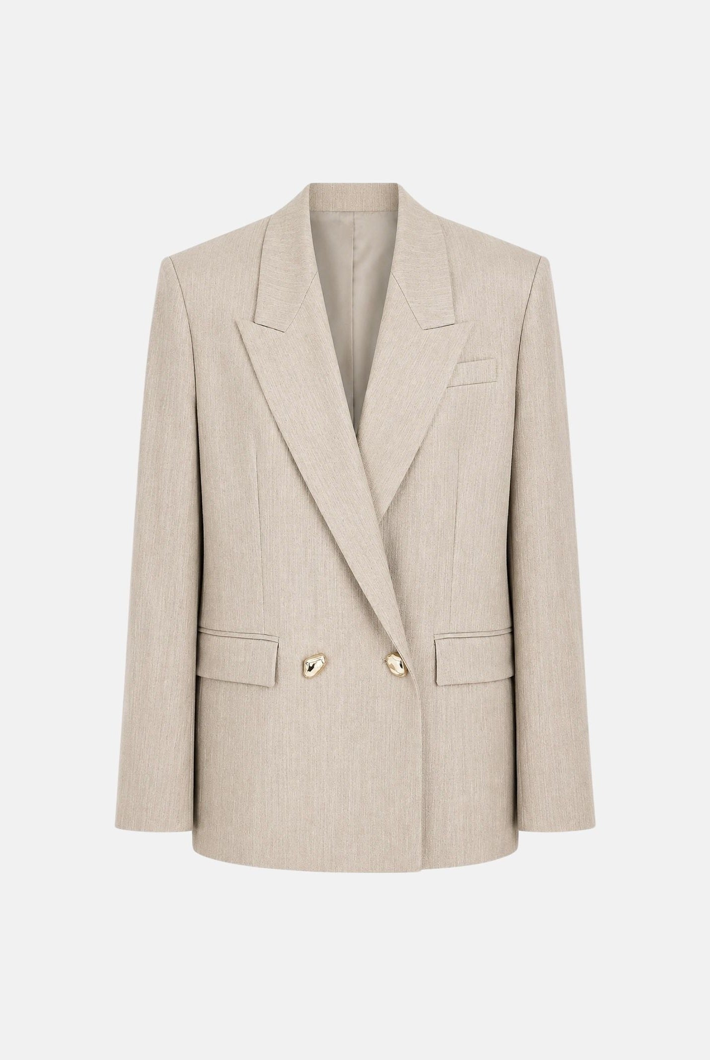 PINKO Blazer DOPPIOPETTO METALLIZZATO multi beige e oro da donna 107421A3G4 CH3 PINKO