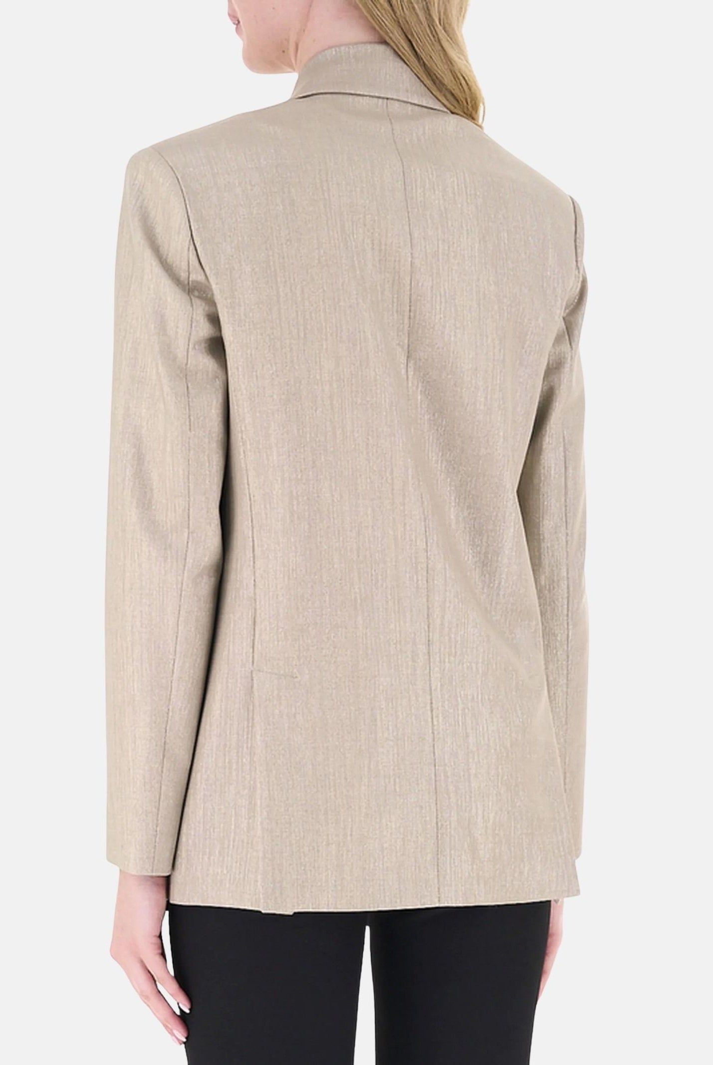 PINKO Blazer DOPPIOPETTO METALLIZZATO multi beige e oro da donna 107421A3G4 CH3 PINKO