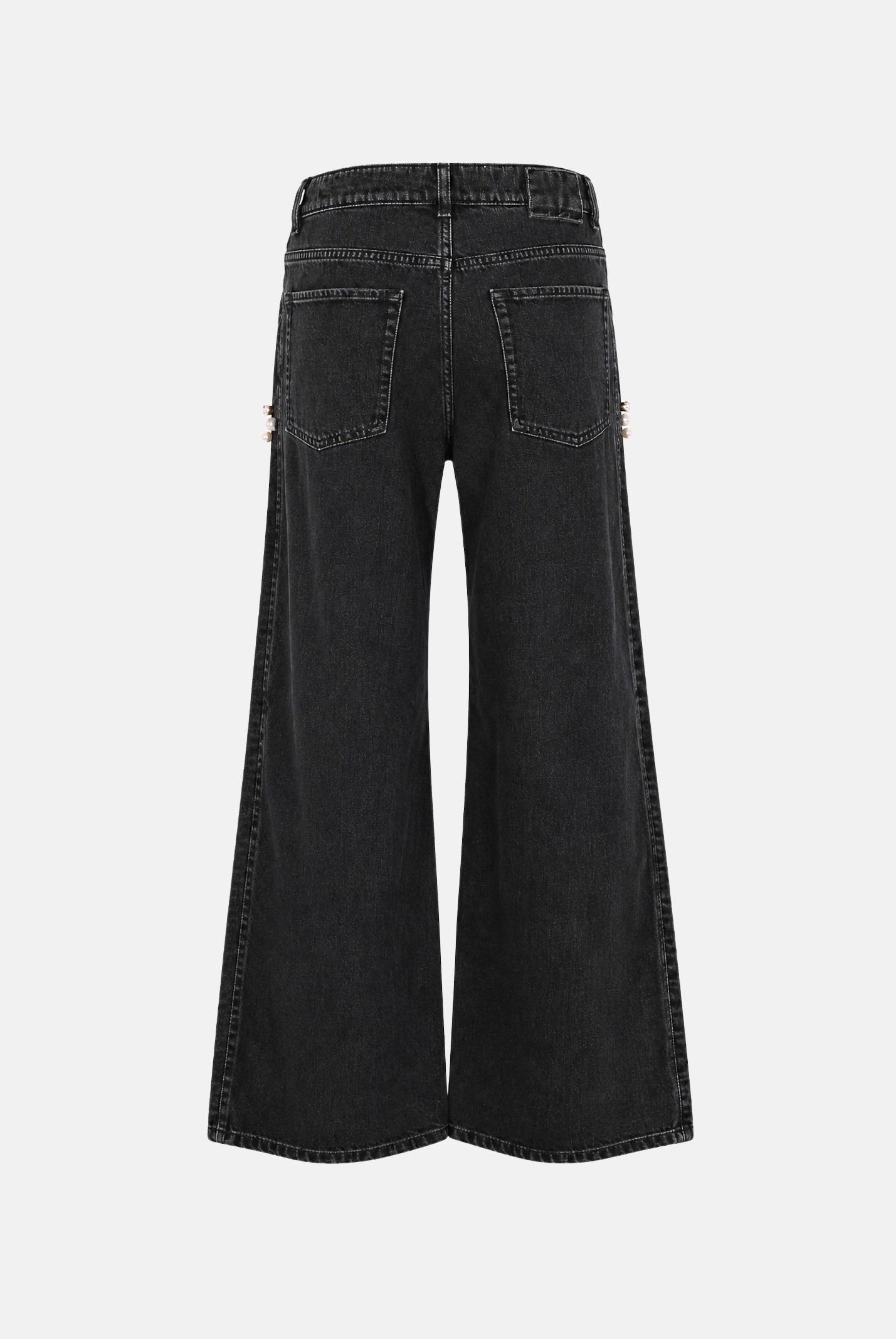 PINKO Jeans WANDA wide leg nero-limousine da donna. 107499A3KM Z99 PINKO