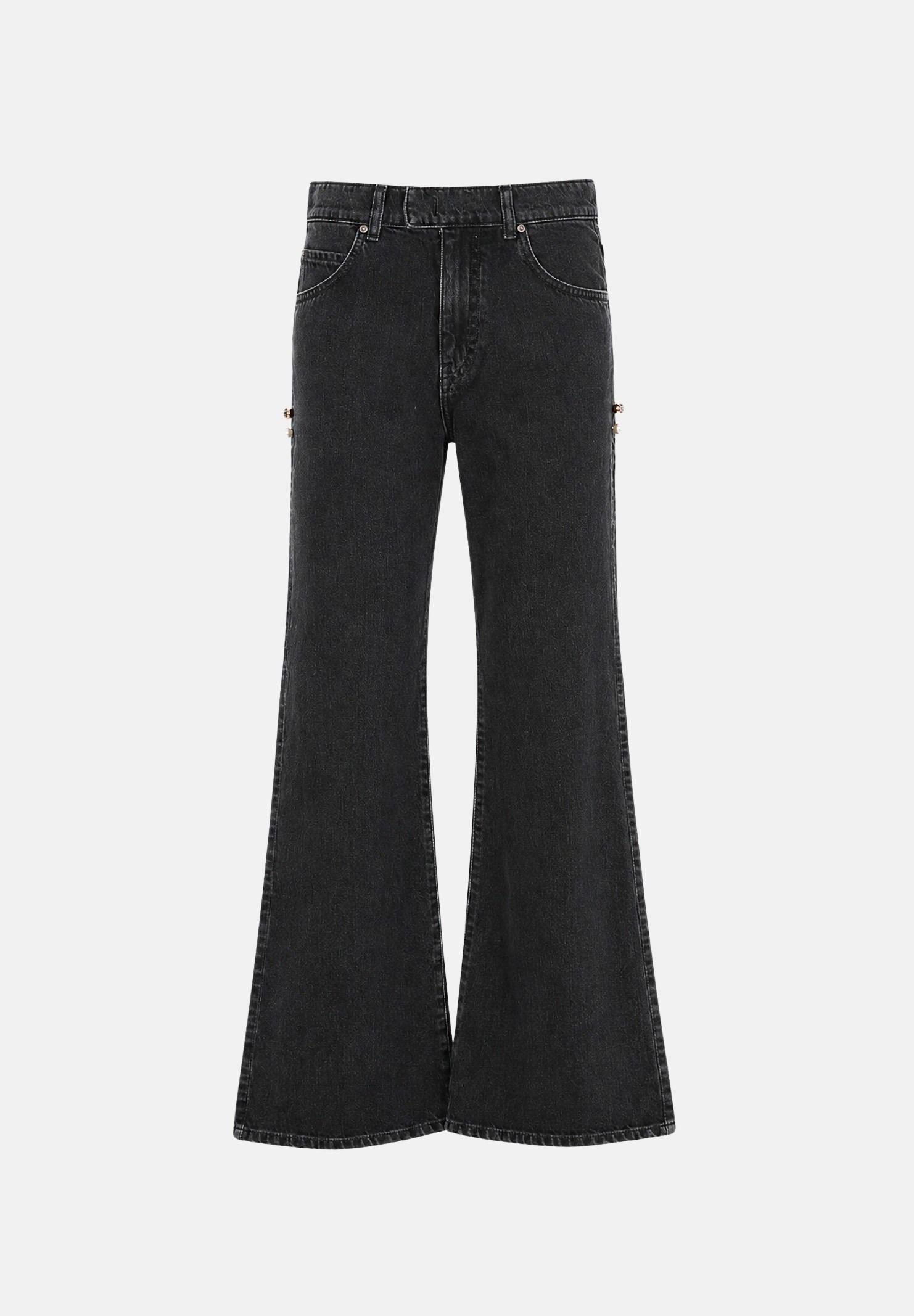 PINKO Jeans WANDA wide leg nero-limousine da donna. 107499A3KM Z99 PINKO