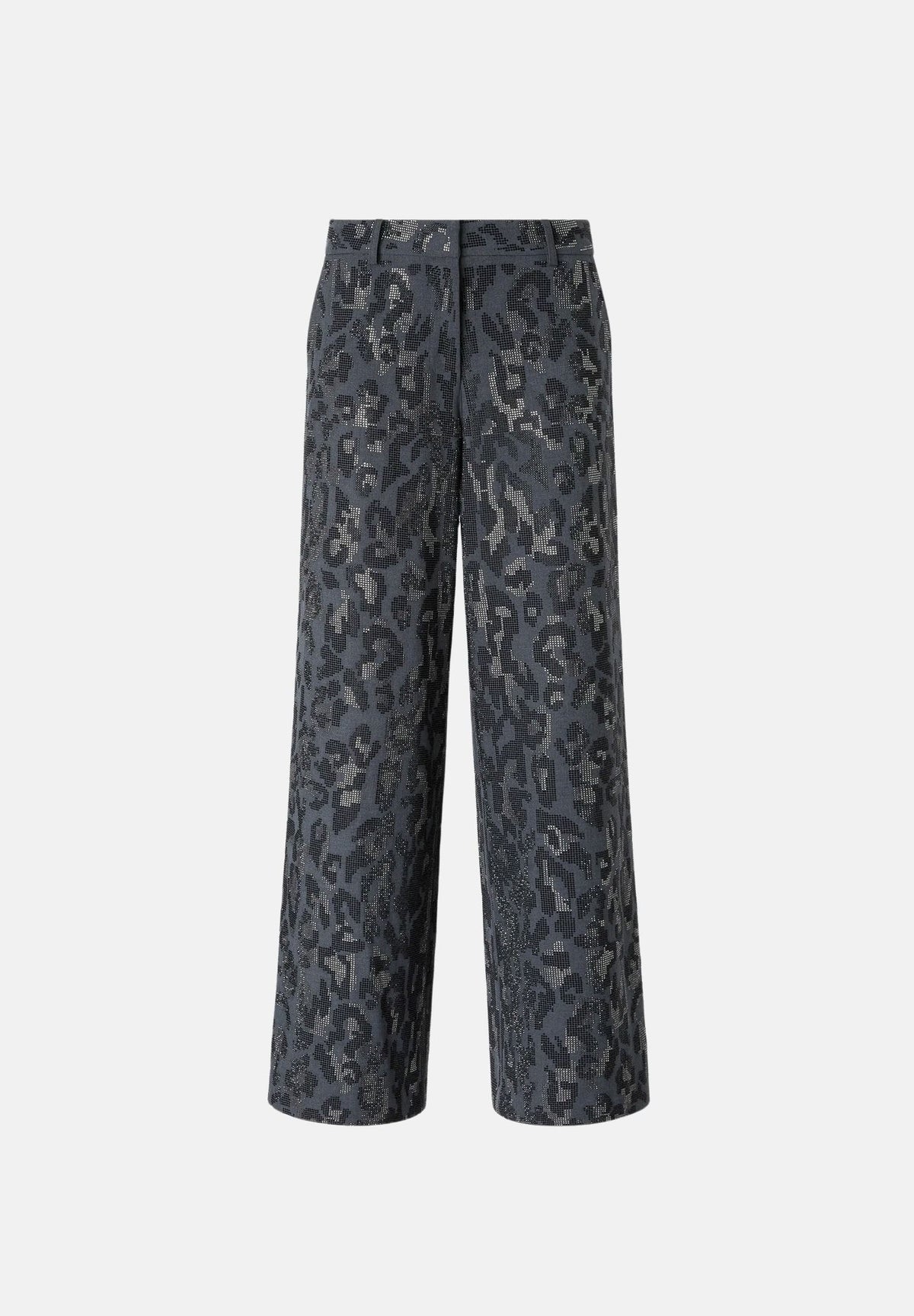 PINKO Pantaloni JEEP grey dark, grigio scuro da donna con stampa animalier 107520A3GO I90 PINKO