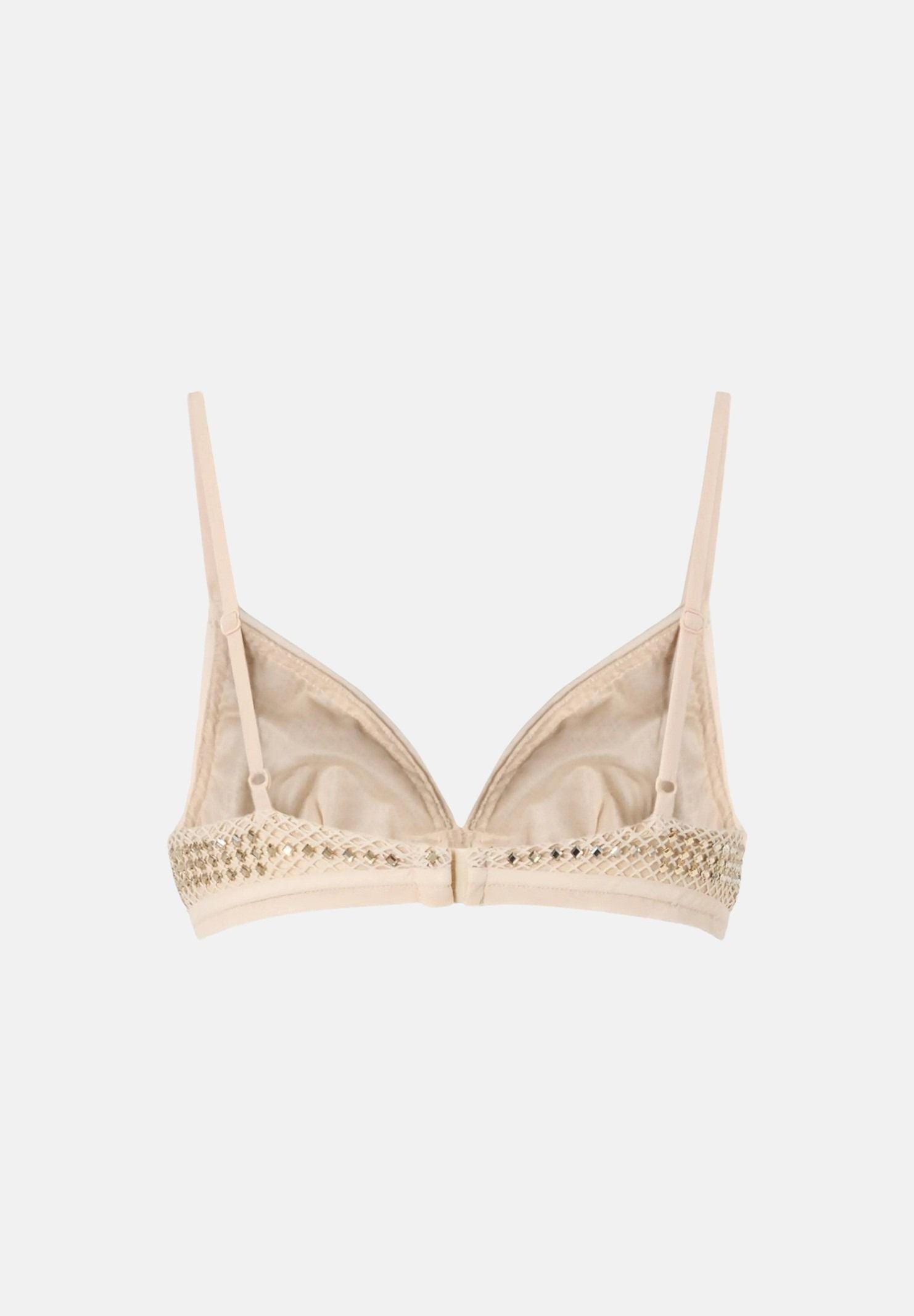 PINKO Bralette Crochet Oro Metallico da donna con lavorazione traforata. 107522A3IH H78 PINKO