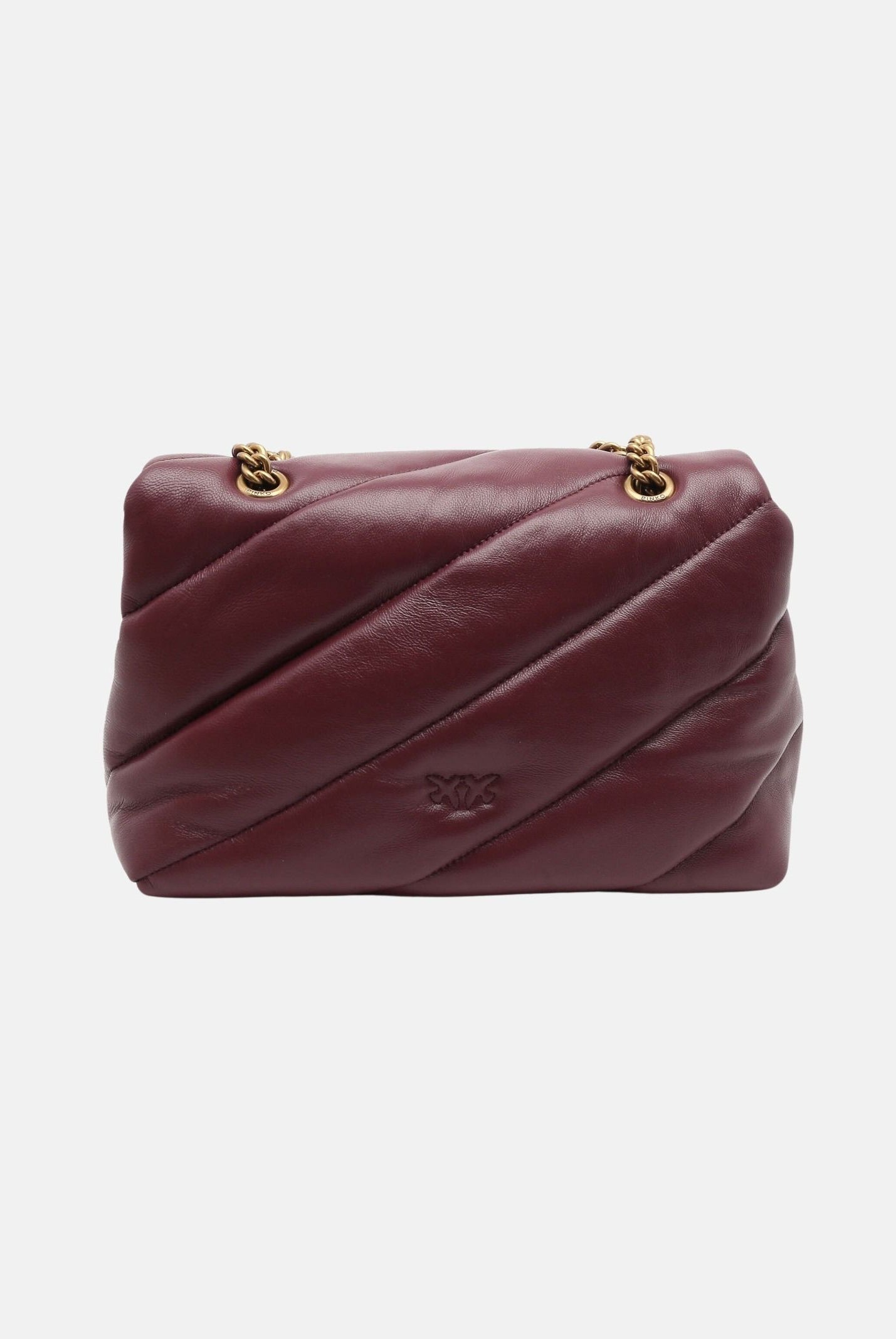 PINKO Borsa LOVE PUFF CLASSIC Ribes intenso bordeaux da donna con maxi trapuntatura obliqua 107616A0F2 WW5Q PINKO