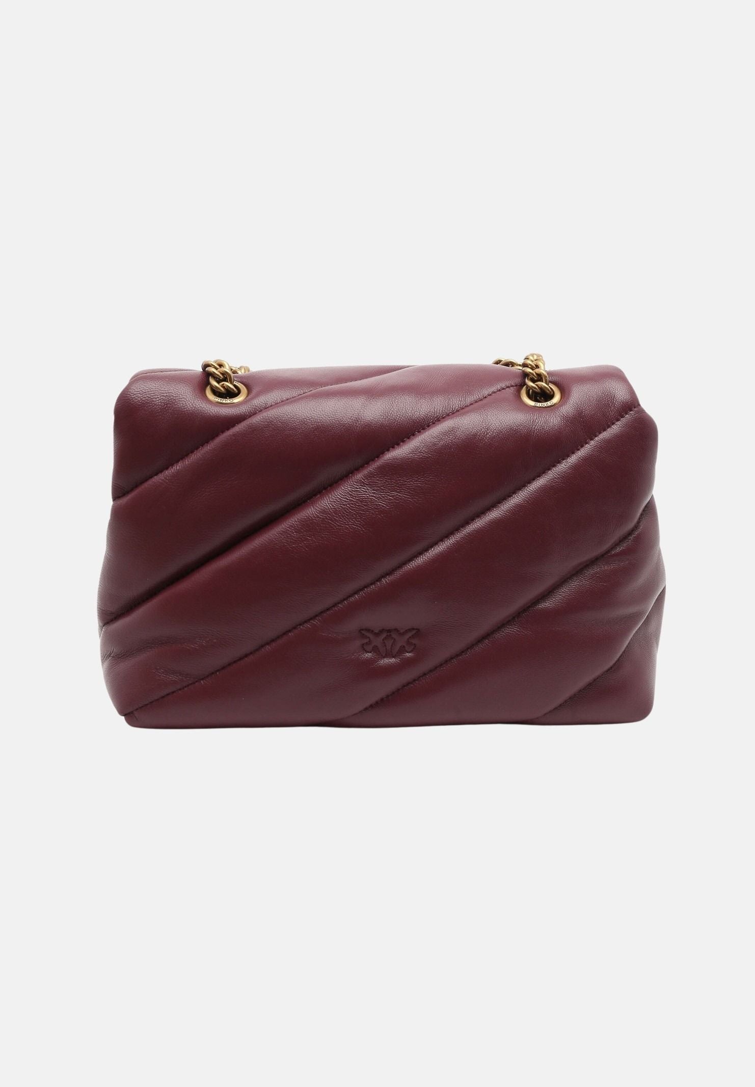 PINKO Borsa LOVE PUFF CLASSIC Ribes intenso bordeaux da donna con maxi trapuntatura obliqua 107616A0F2 WW5Q PINKO