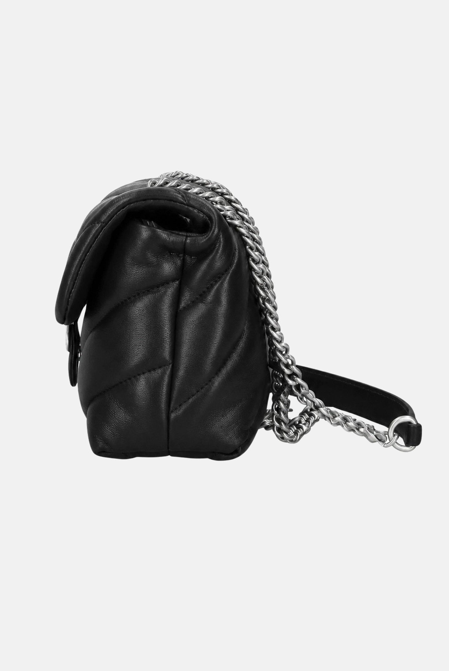 PINKO Borsa media a tracolla LOVE PUFF MINI BAG Nero-Old Silver nero donna. 107617A0F2 Z99O PINKO