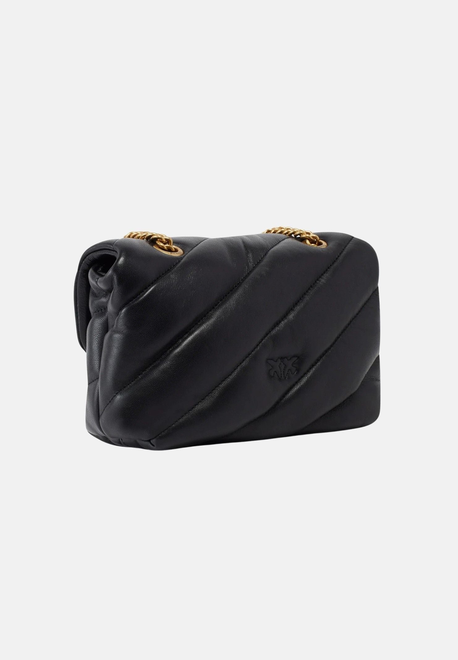 PINKO Borsa LOVE PUFF MINI BAG Nero-Antique Gold, nero con dettagli in oro, da donna 107617A0F2 Z99Q PINKO