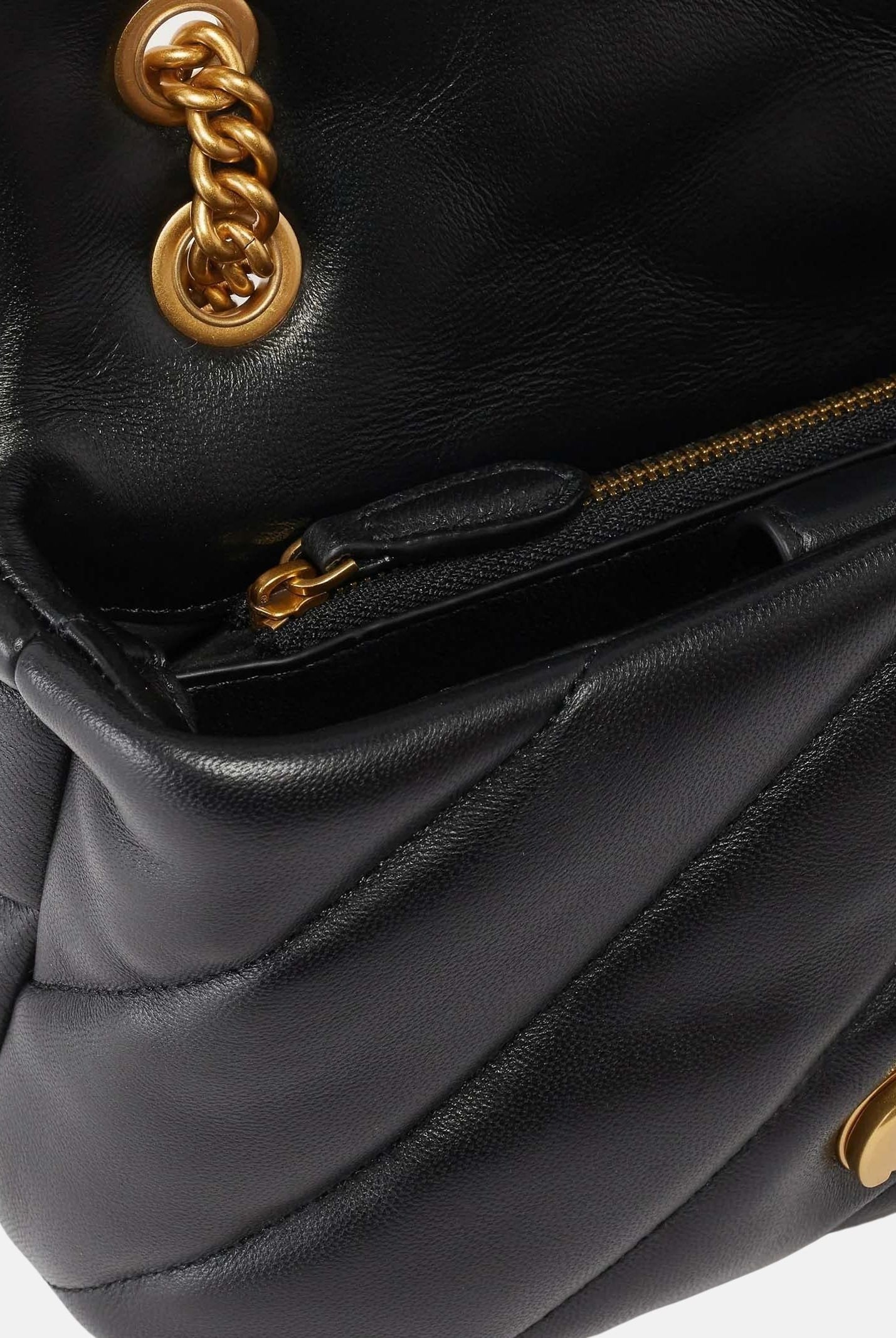 PINKO Borsa LOVE PUFF MINI BAG Nero-Antique Gold, nero con dettagli in oro, da donna 107617A0F2 Z99Q PINKO