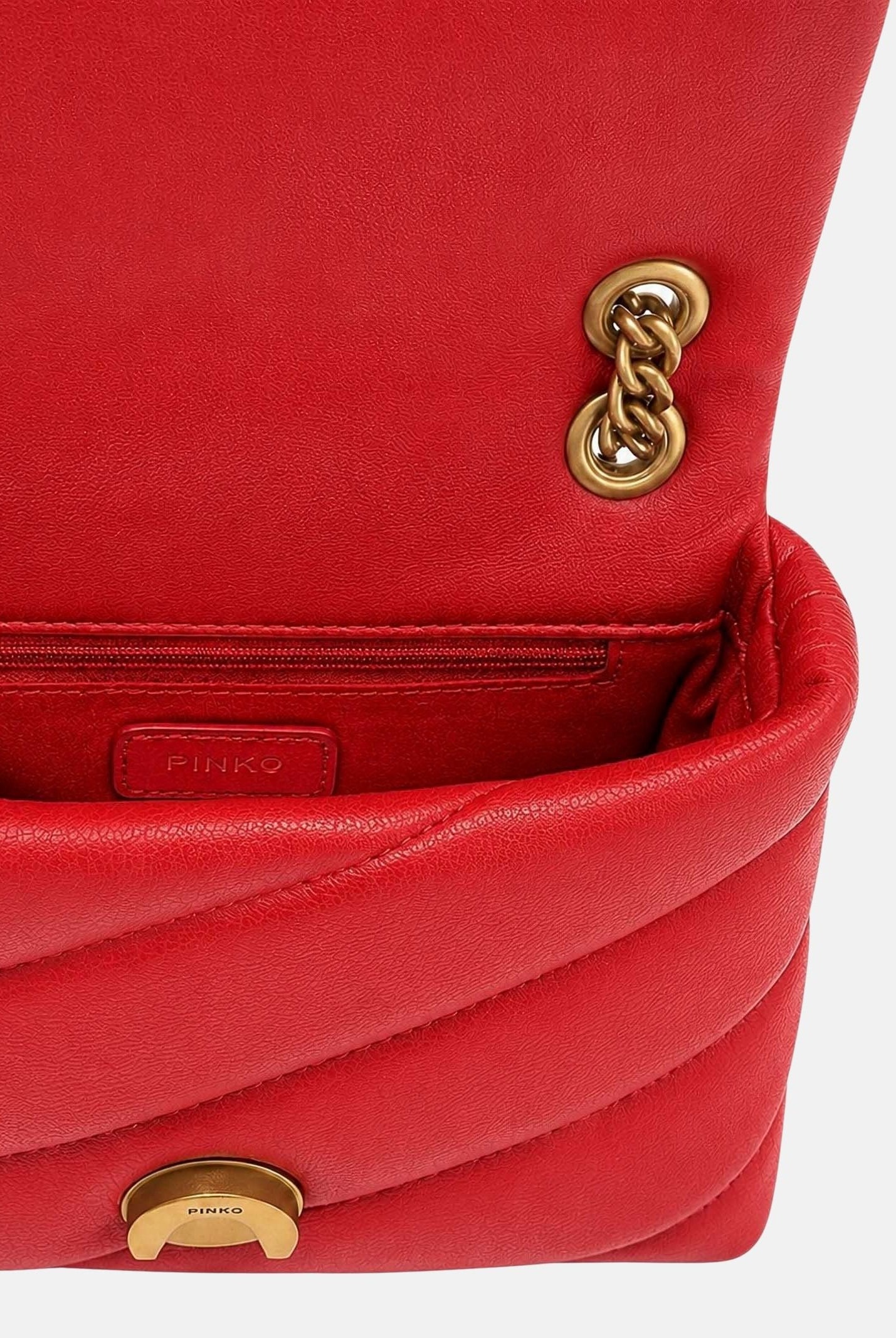 PINKO Borsa mini a tracolla LOVE PUFF BABY S Rosso Rio-Antique Gold rosso donna.<BR/> 107618A0F2 R59Q PINKO