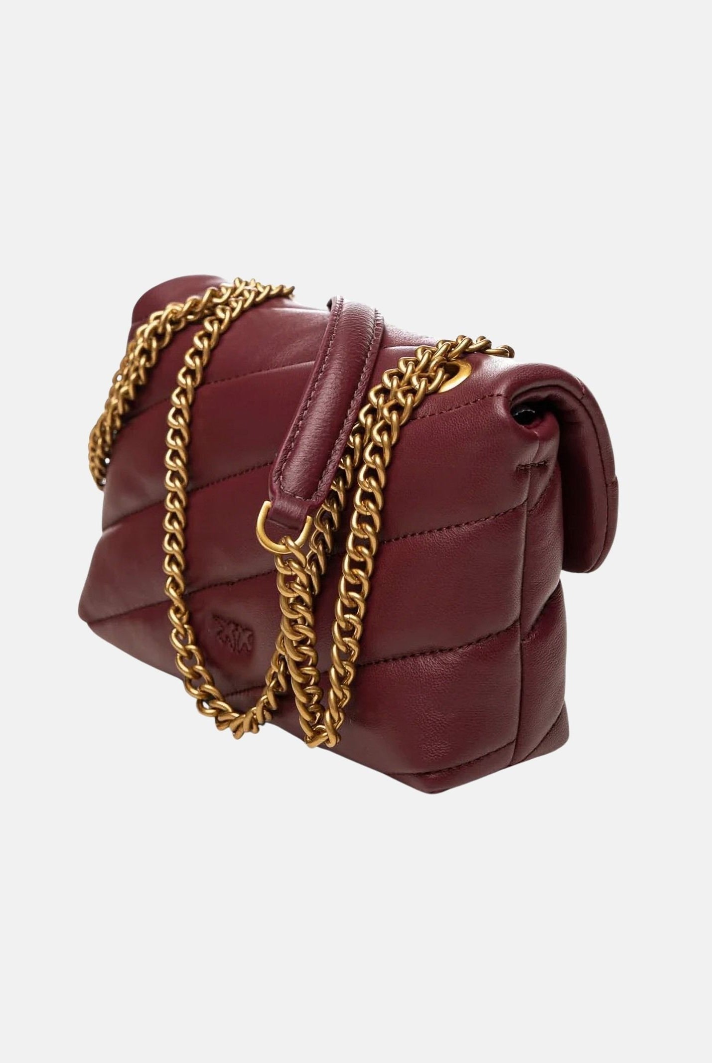 PINKO Borsa LOVE PUFF BABY Ribes intenso bordeaux da donna con trapuntatura chevron 107618A0F2 WW5Q PINKO