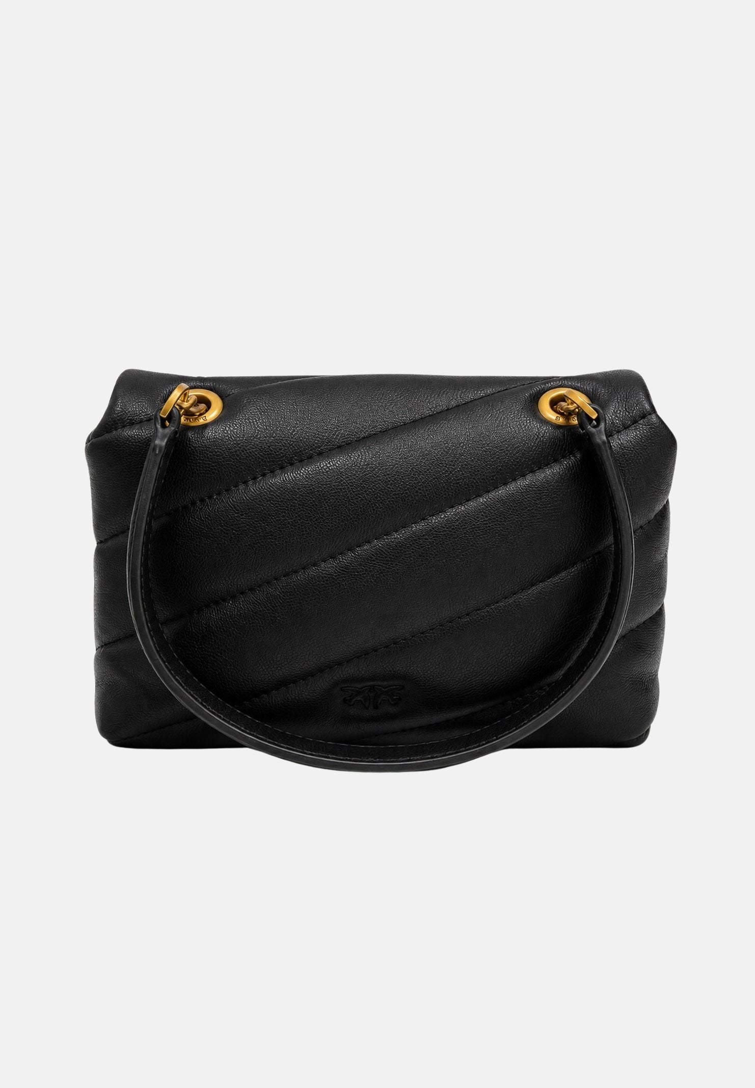 PINKO Borsa BABY LOVE BAG PUFF MAXI QUILT Antique-gold nero da donna con maxi trapuntatura obliqua 107618A0F2 Z99Q PINKO