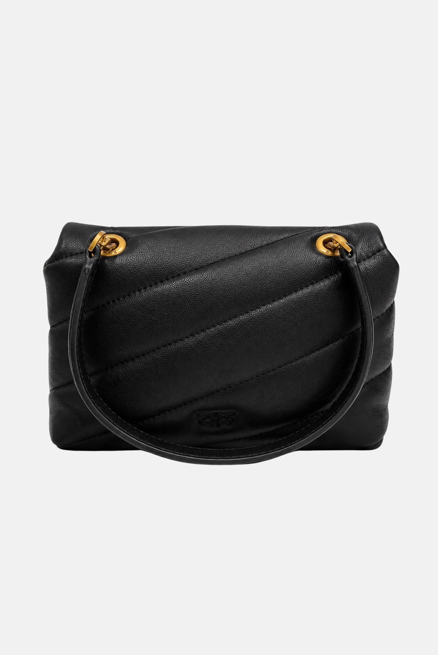PINKO Borsa BABY LOVE BAG PUFF MAXI QUILT Antique-gold nero da donna con maxi trapuntatura obliqua 107618A0F2 Z99Q PINKO
