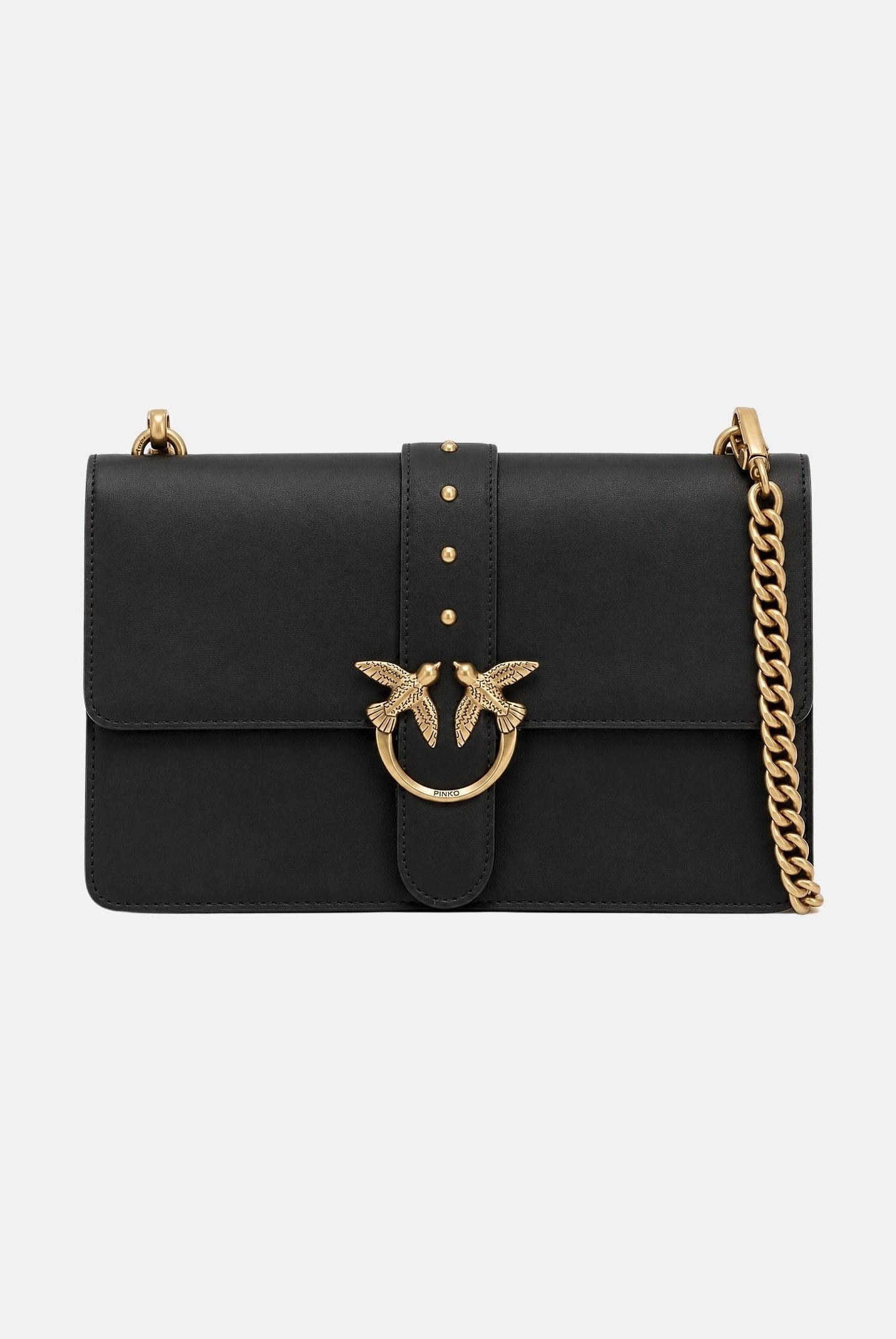 PINKO Borsa LOVE ONE CLASSIC nero antique gold da donna 107621A0F1 Z99Q PINKO