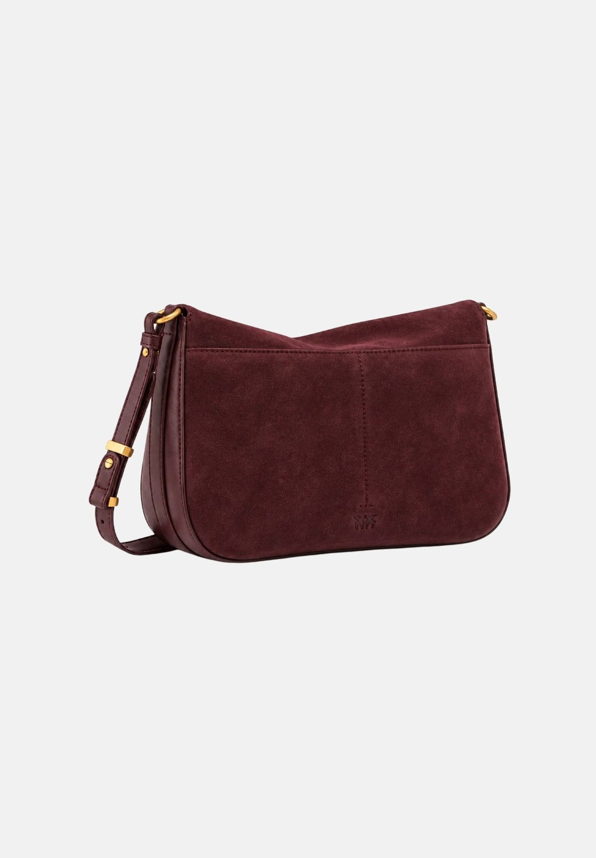PINKO Borsa a spalla LOVE SATCHEL CLASSIC borgogna bordeaux da donna con effetto pelle scamosciata 107655A0F6 W34Q PINKO