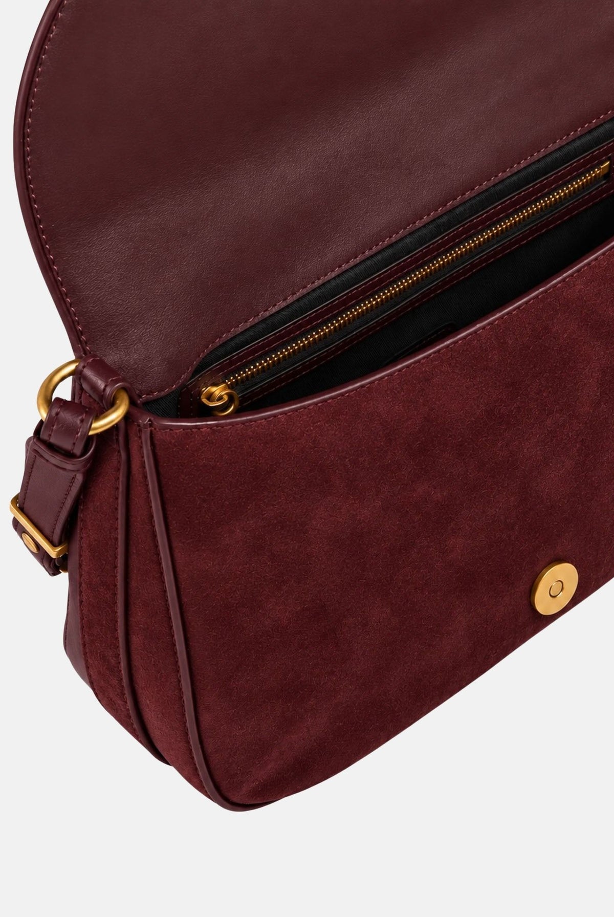 PINKO Borsa a spalla LOVE SATCHEL CLASSIC borgogna bordeaux da donna con effetto pelle scamosciata 107655A0F6 W34Q PINKO