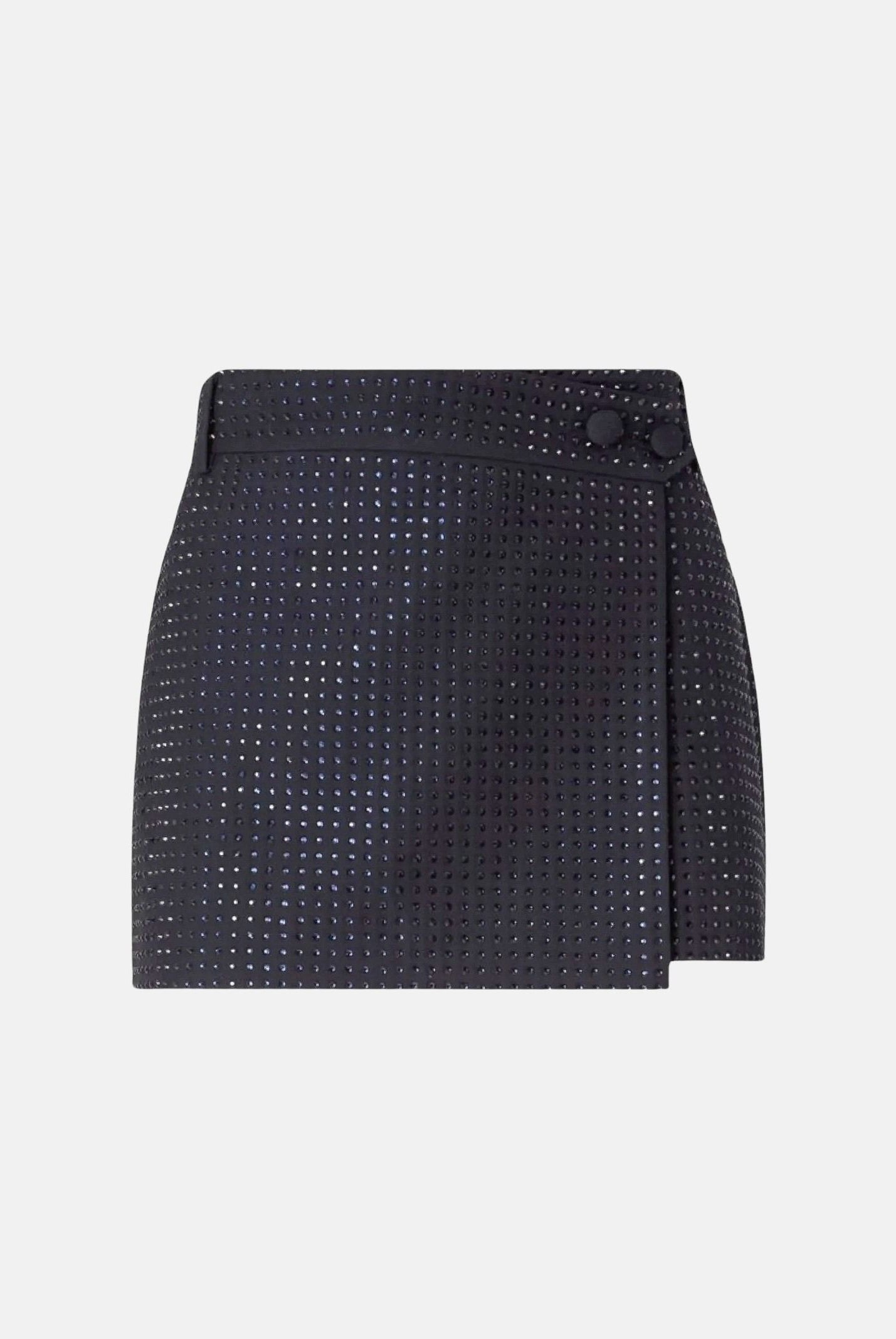 PINKO Gonna SOAVE SKIRT Blu Iride, da donna con applicazioni di strass all-over. 107674A3M0 G56 PINKO