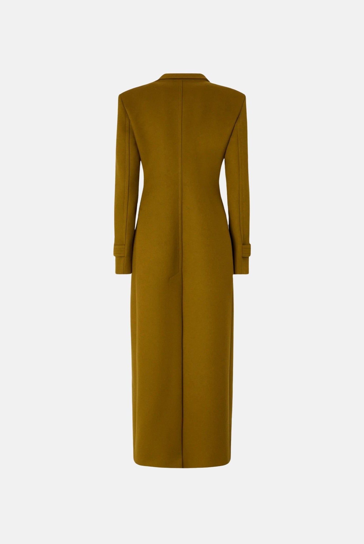 PINKO Verici Cappotto lungo misto lana verde abete da donna con bottoni Love Birds.<BR/> 107783A3O3 V62 PINKO