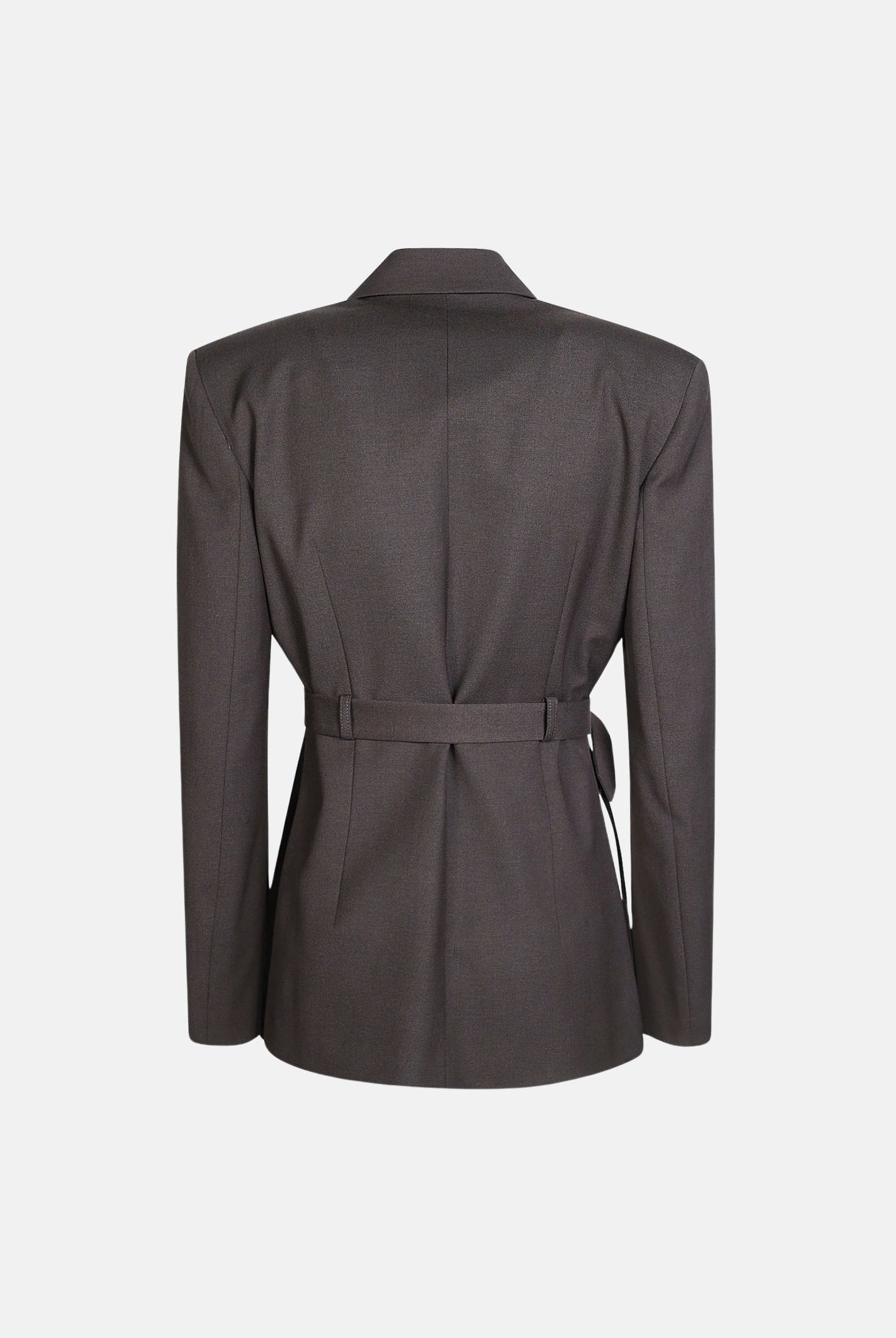 PINKO Giacca VITIANO monopetto marrone da donna con cinturino in vita 107864A3MS M04 PINKO