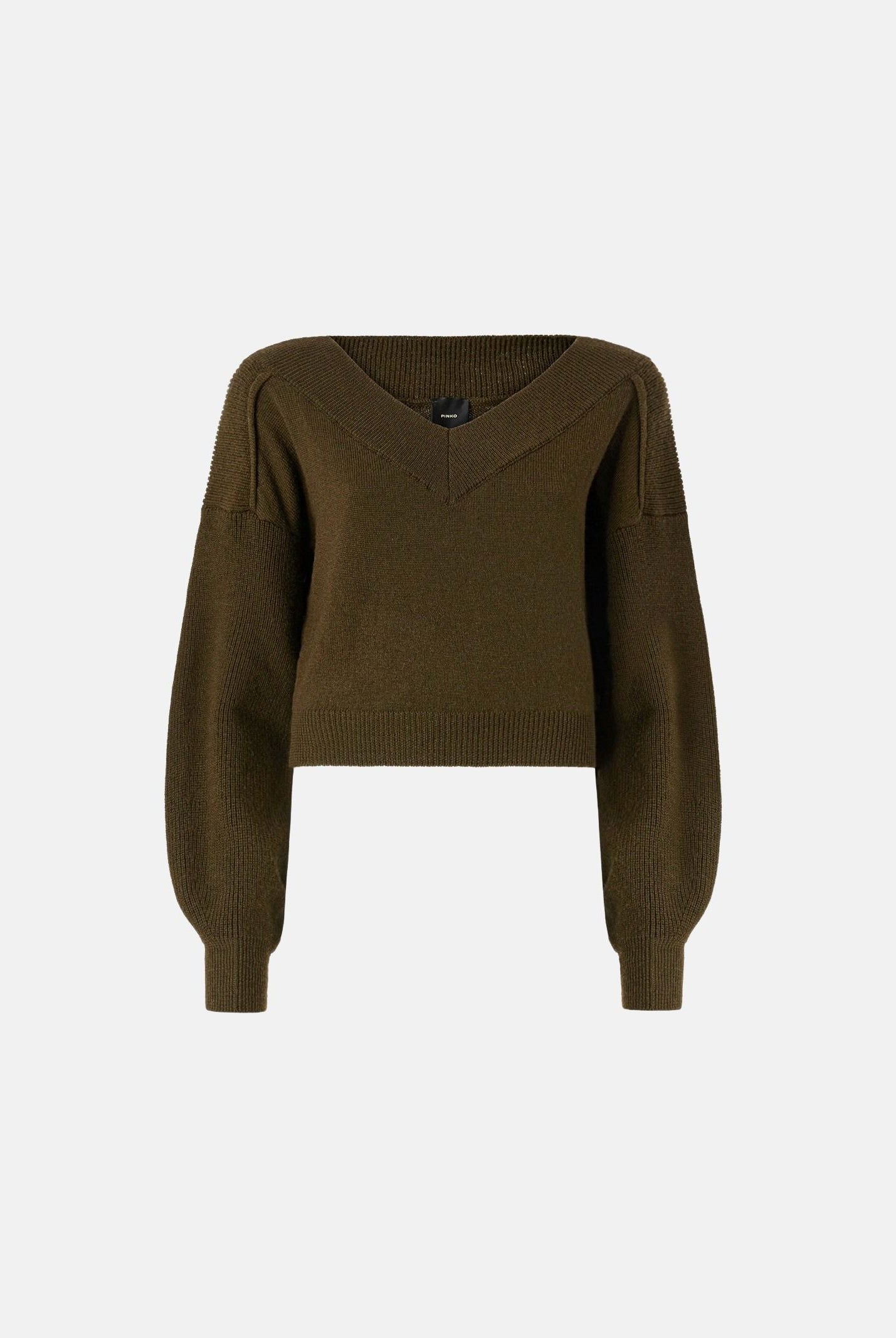 PINKO Maglia RINGHIO PULL verde militare, verde, donna. 107874A3P4 X18 PINKO