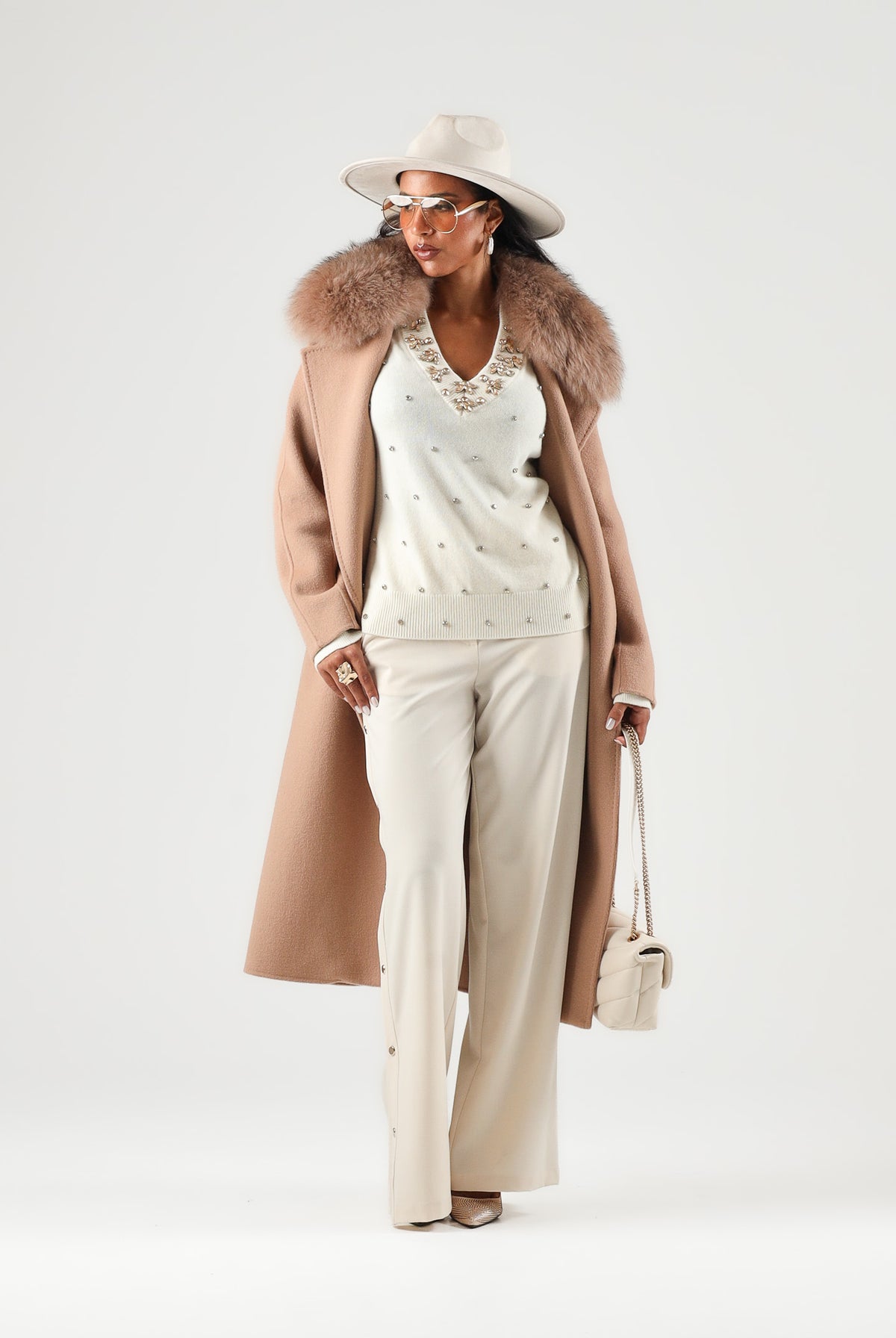 PINKO Maglione PIGOLIO bianco purezza da donna con applicazioni 107878A3P5 Z06 PINKO
