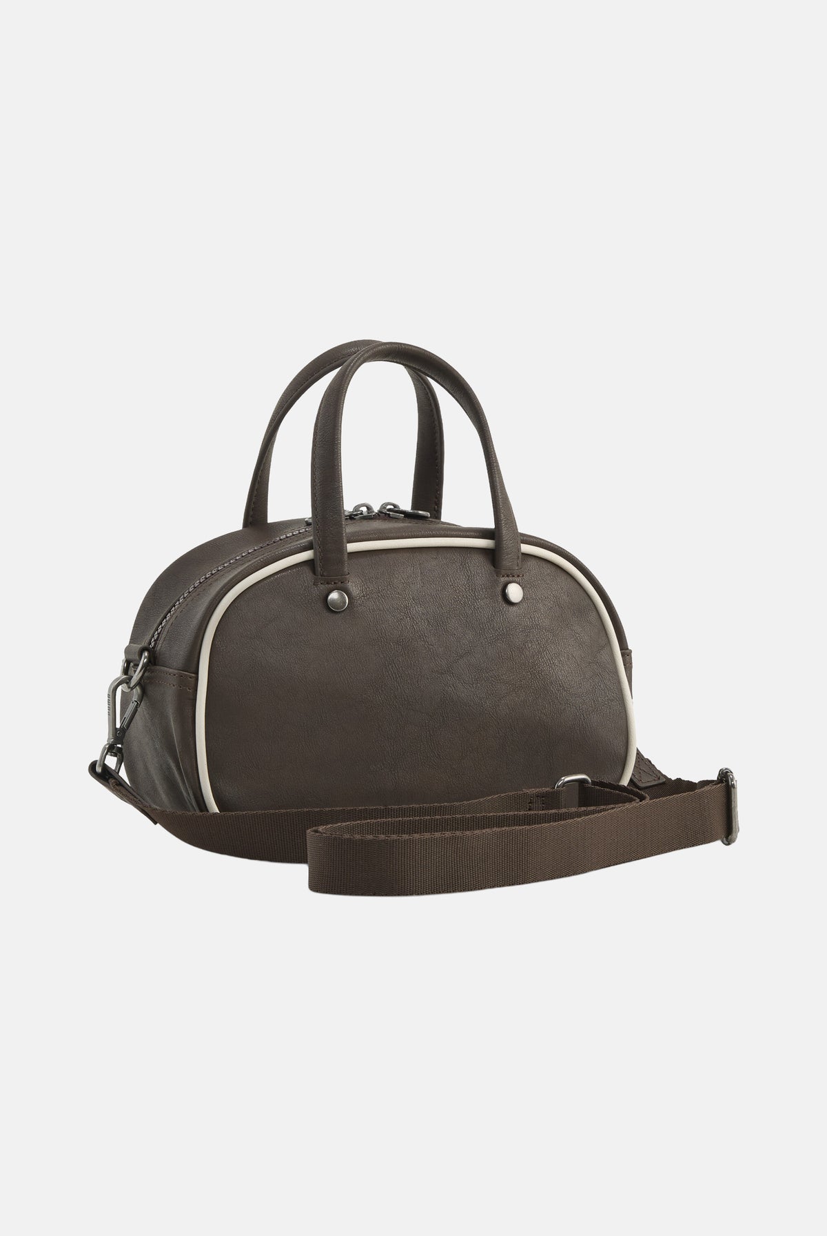 PUMA Borsa mini a mano marrone per donna con doppi manici, tracolla regolabile e logo iconico frontale. 092319 03 PUMA
