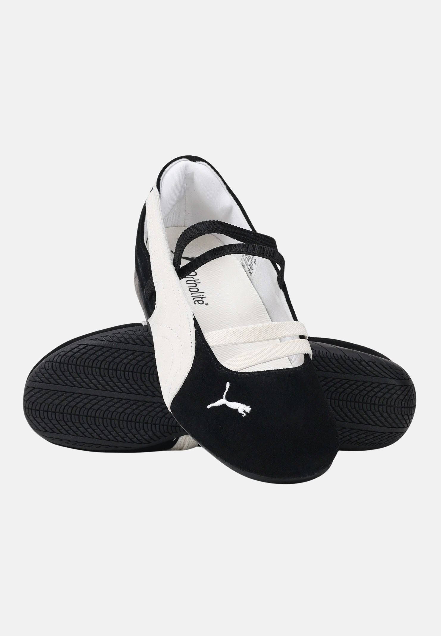 PUMA Ballerine Speedcat Ballet nere e bianche da donna 401287 06 PUMA