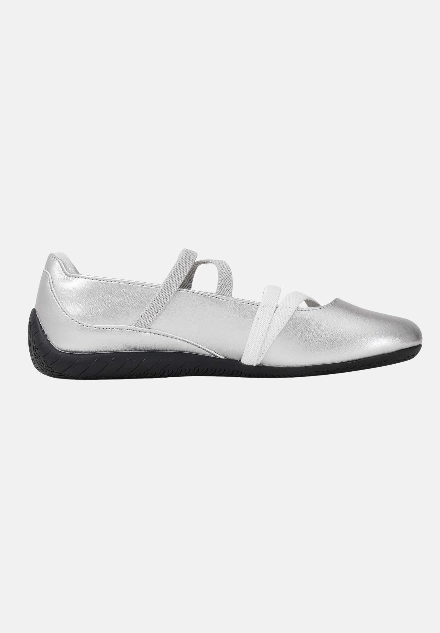PUMA Ballerine Speedcat Ballet Metallic argento da donna 401581 01 PUMA