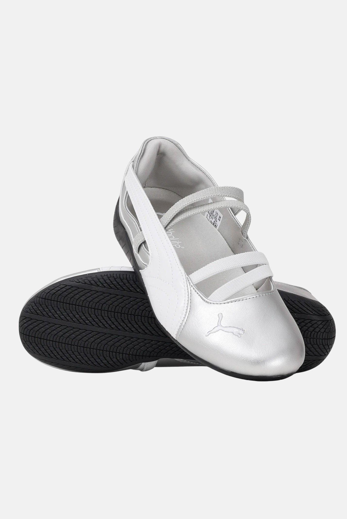 PUMA Ballerine Speedcat Ballet Metallic argento da donna 401581 01 PUMA