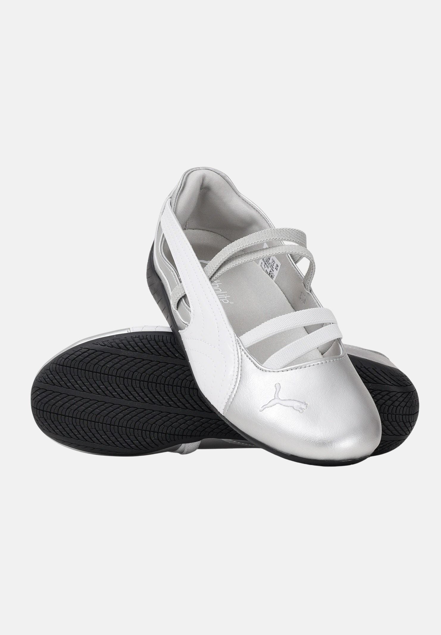 PUMA Ballerine Speedcat Ballet Metallic argento da donna 401581 01 PUMA