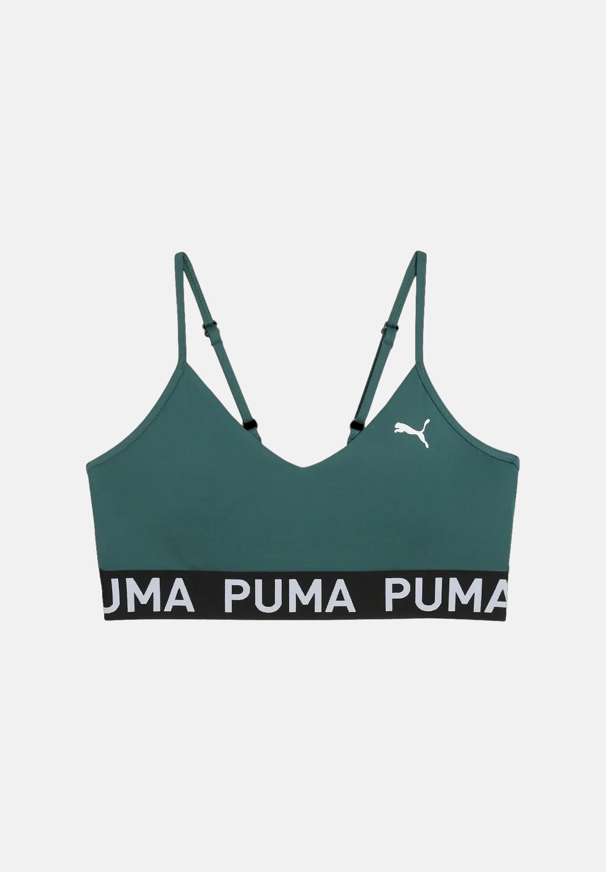 PUMA Top sportivo EVERSEAM verde da donna con spalline sottili incrociate e fascia inferiore elasticizzata 527140 69 PUMA