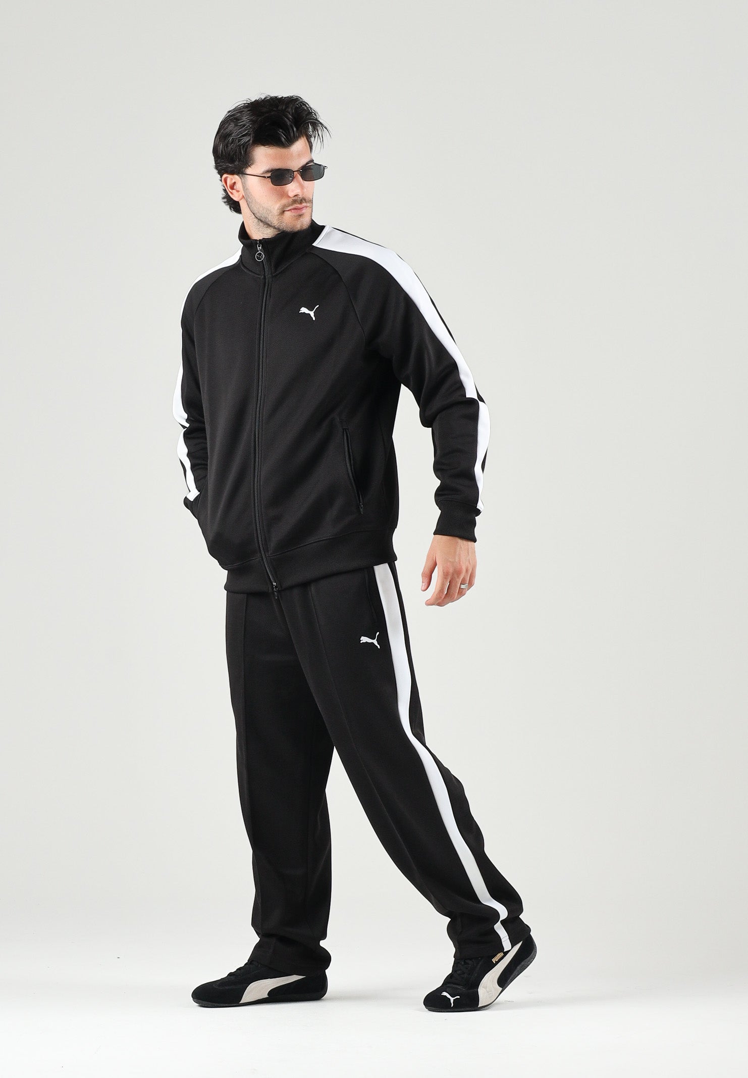 PUMA Felpa con zip T7 ALWAYS ON nera da uomo 629587 01 PUMA