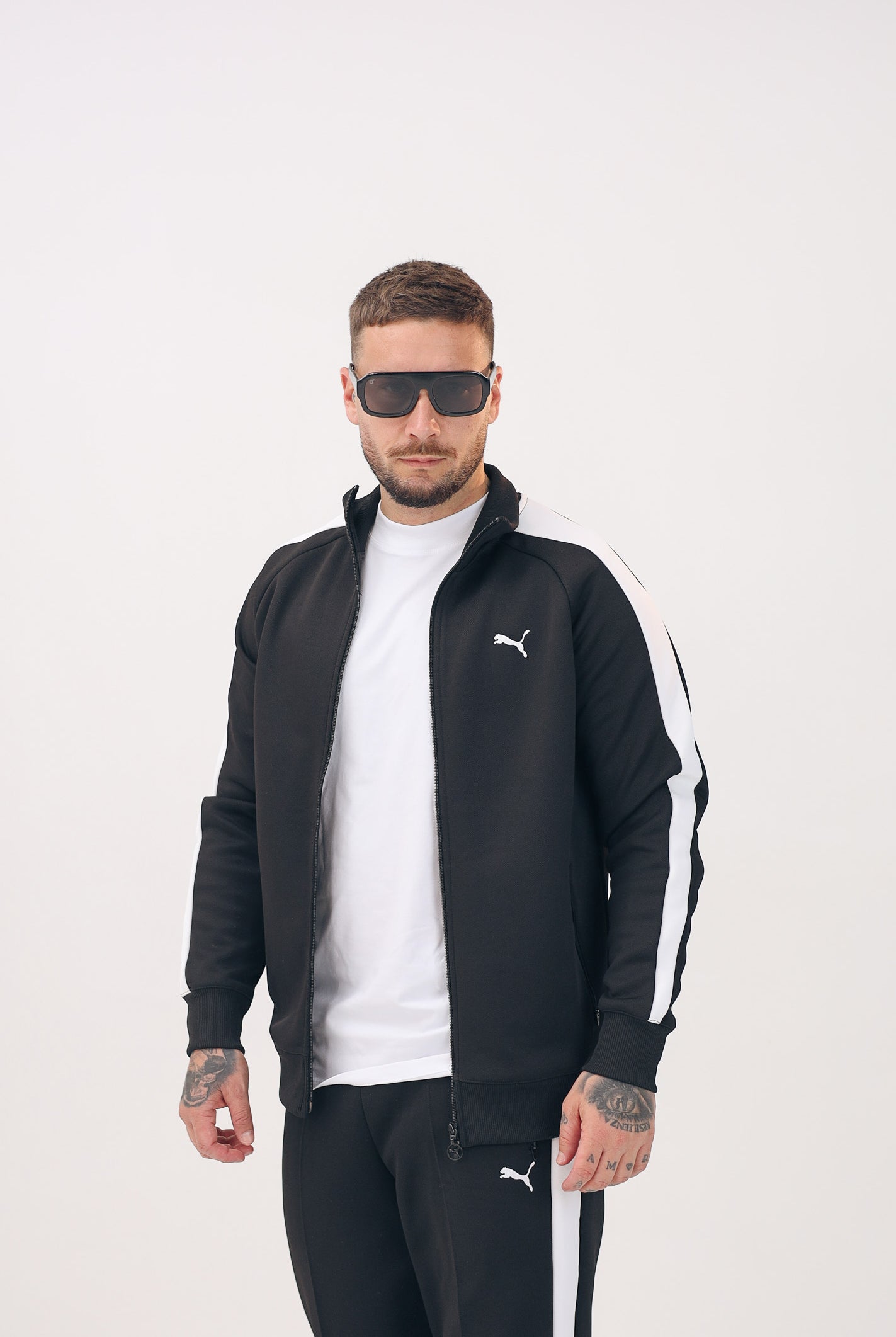 PUMA Felpa con zip T7 ALWAYS ON nera da uomo 629587 01 PUMA