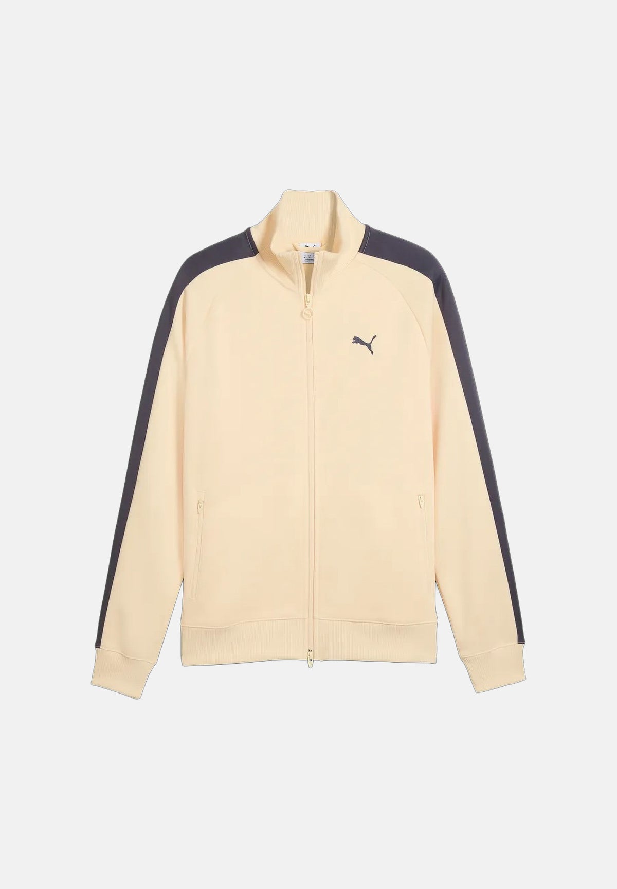 PUMA Felpa con zip T7 ALWAYS ON gialla per uomo con bande laterali a contrasto. 629587 88 PUMA