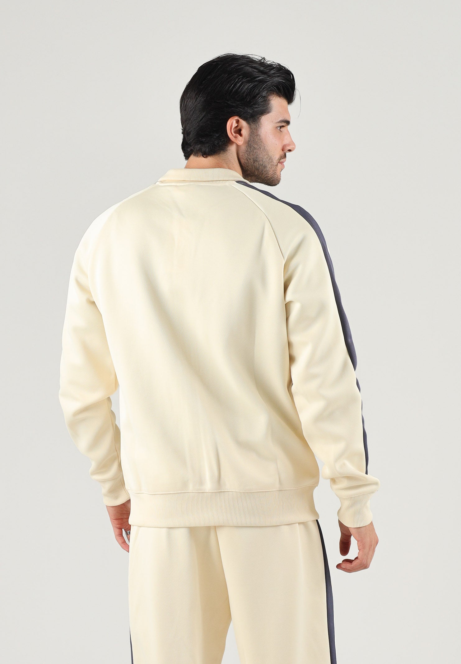 PUMA Felpa con zip gialla per uomo con bande laterali a contrasto. 629587 88 PUMA