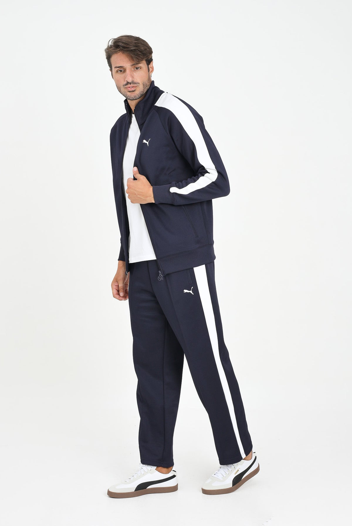 PUMA Pantaloni sportivi T7 blu da uomo 629589 16 PUMA