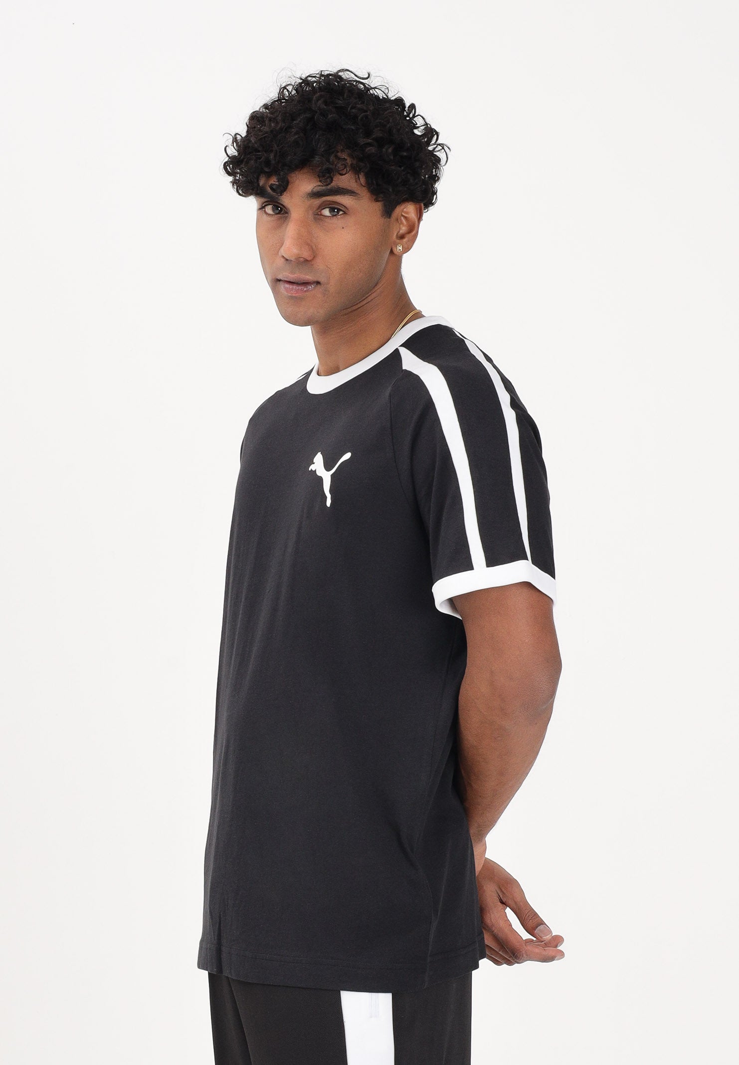 PUMA T-shirt a manica corta T7 Big Cat nera da uomo 635242 01 PUMA