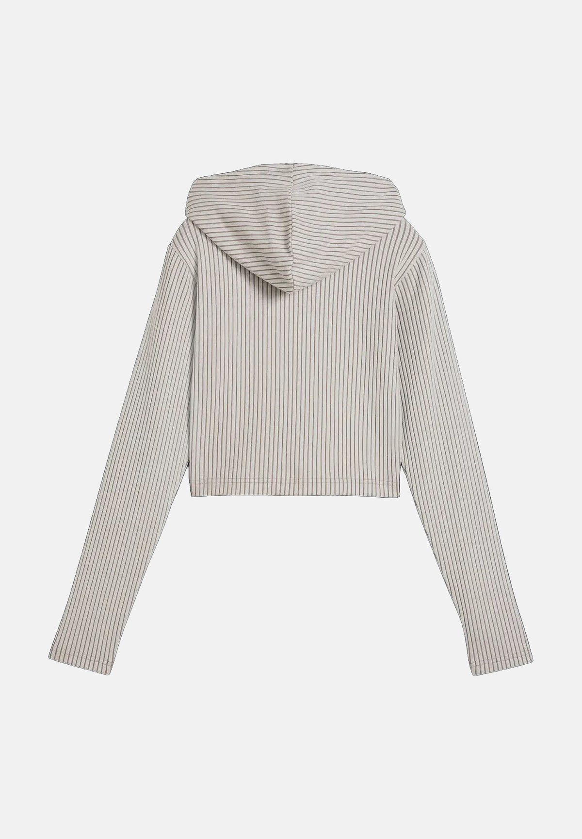PUMA Felpa con zip ESSENTIALS beige per donna con trama a coste, chiusura a cerniera. 636669 81 PUMA