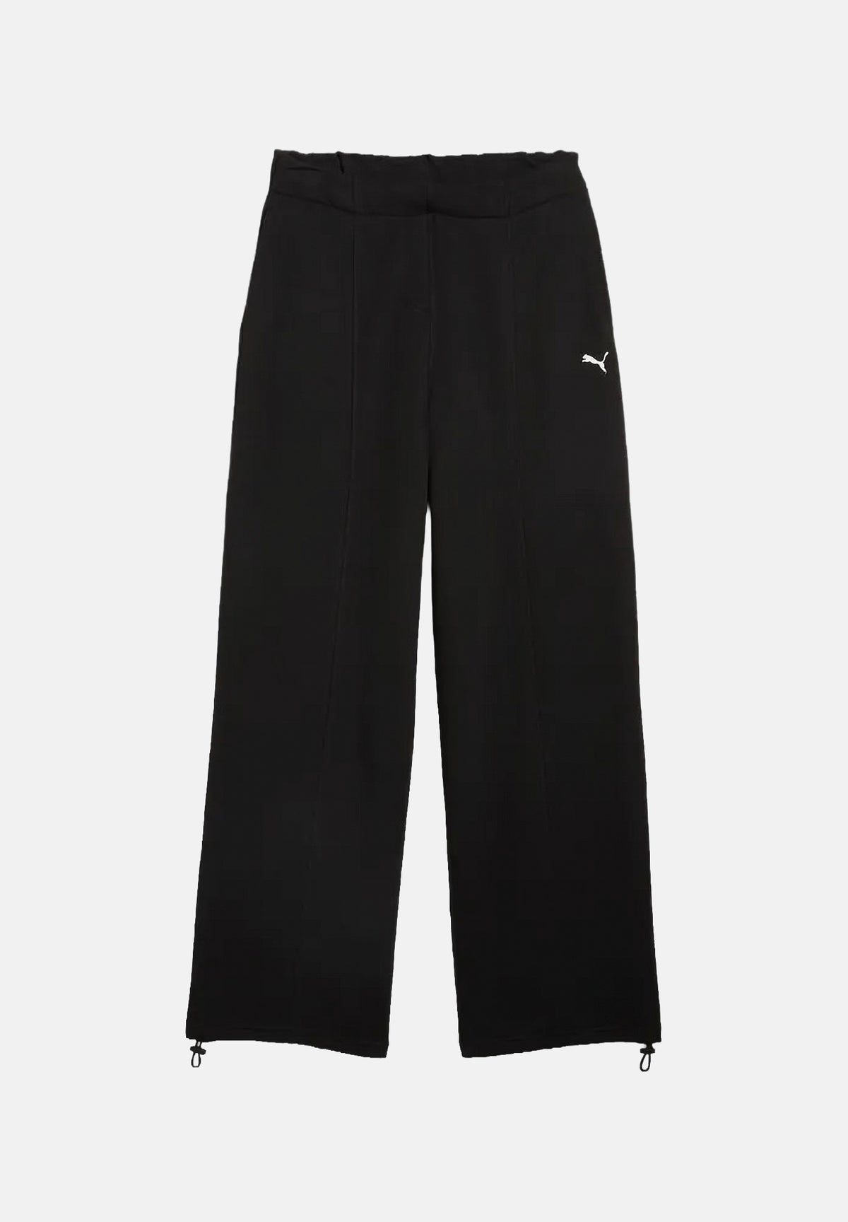 PUMA Pantaloni ESSENTIALS nero da donna con fondo aperto regolabile, cintola elasticizzata 636677 01 PUMA